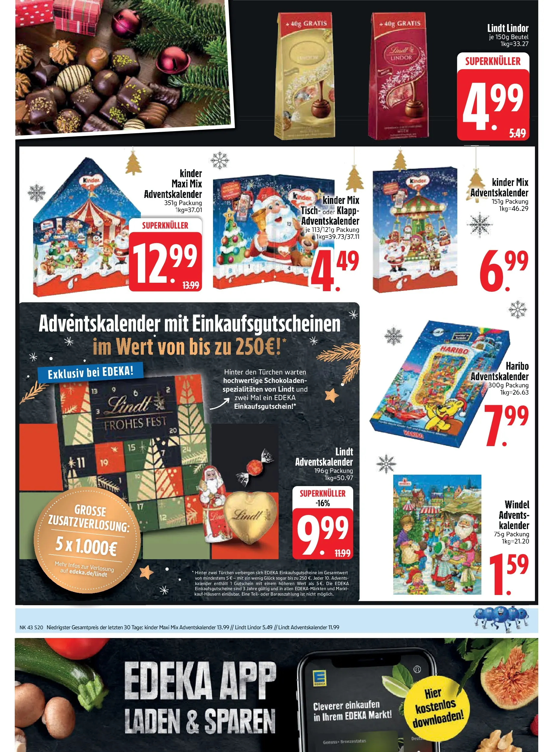 Edeka prospekt Asbach-Bäumenheim	 (ab 19.10.2025) » Angebote Online | Seite: 20 | Produkte: Haribo, Tisch, Lindt