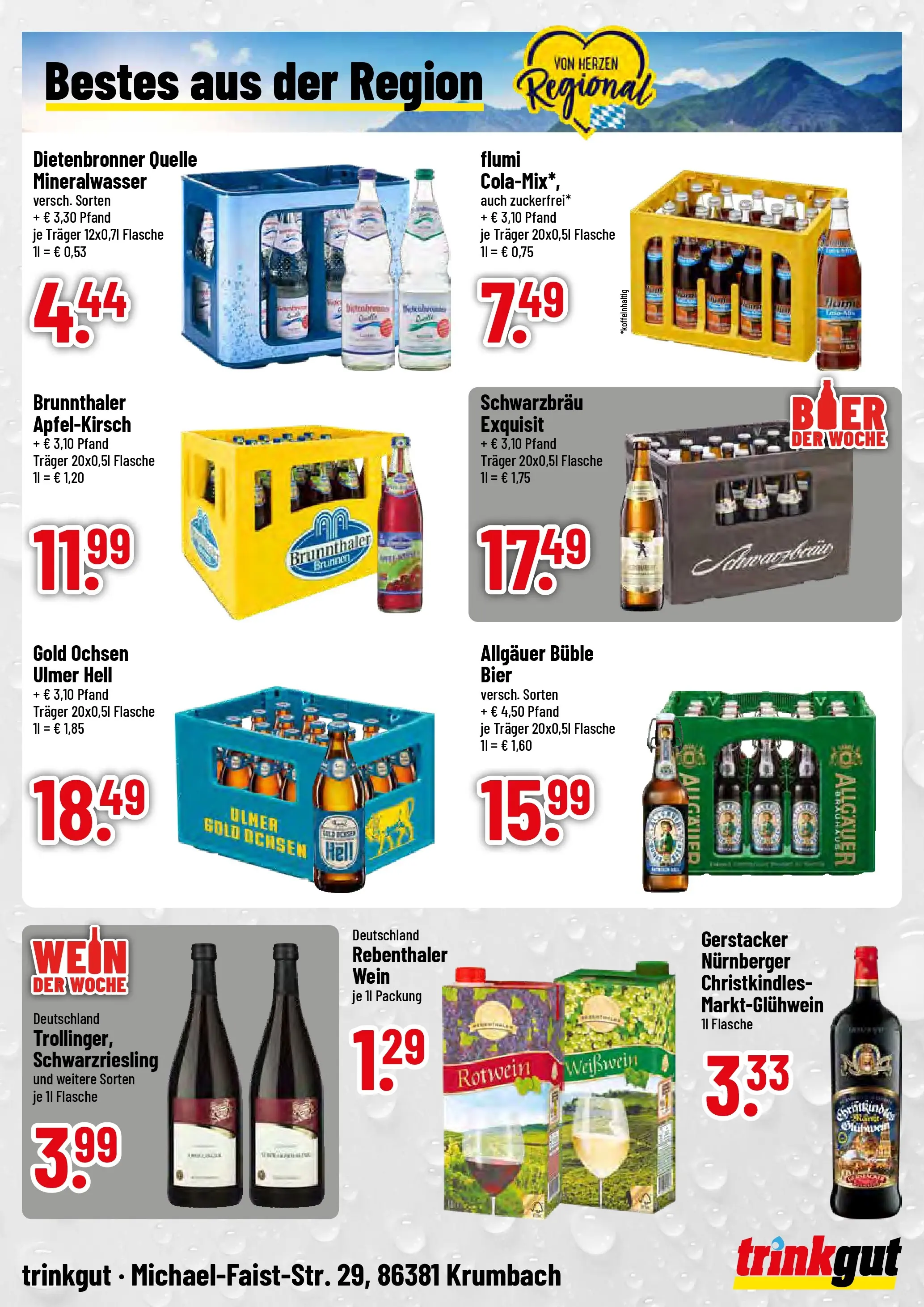 Trinkgut - trinkgut: Wochenangebote (ab 19.10.2025) » Angebote online | Seite: 4 | Produkte: Bier, Rotwein, Mineralwasser, Wein