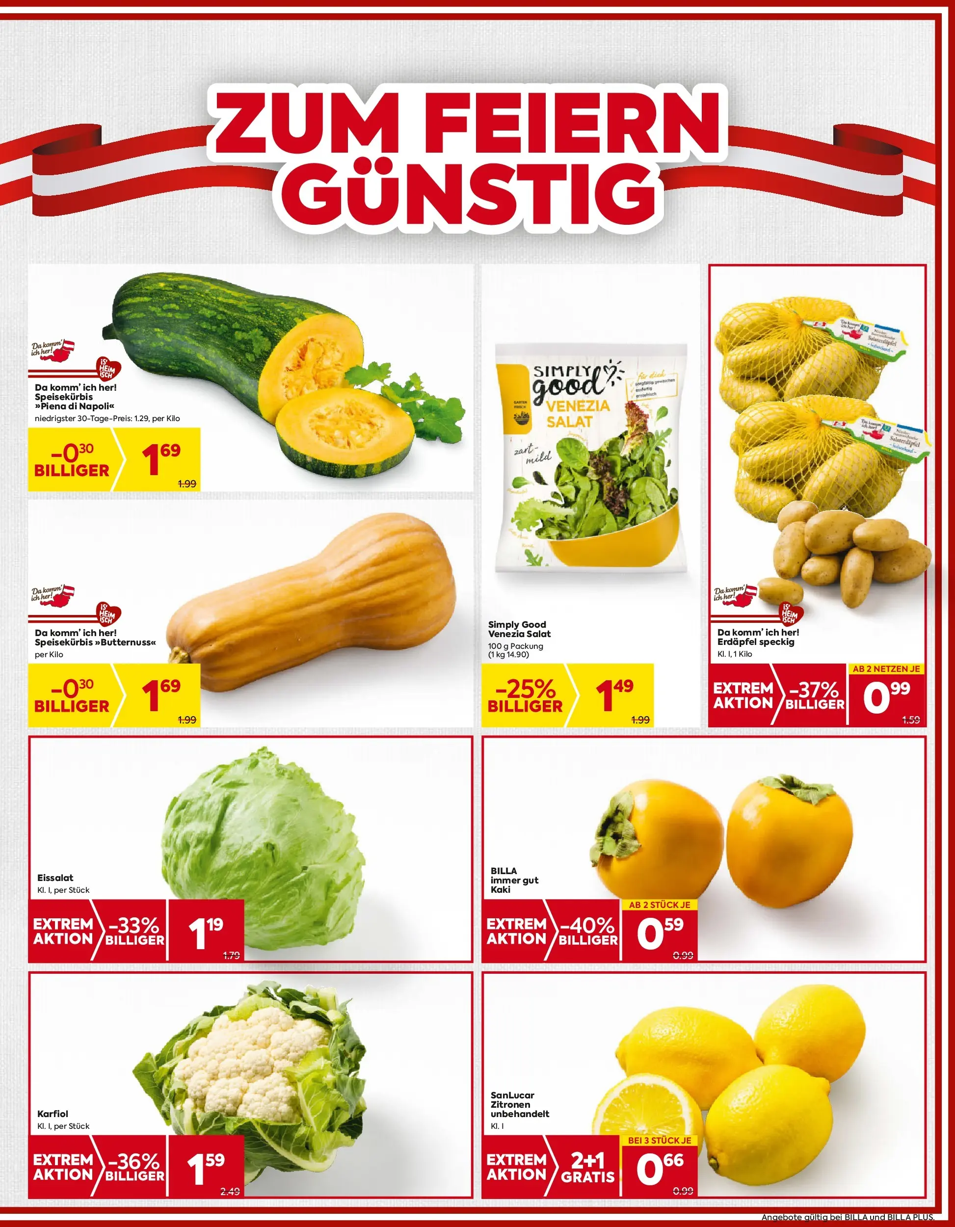 Billa - BILLA: Flugblatt gültig bei BILLA & BILLA PLUS ab 22.10.2025 - Angebote, Prospekt | Seite: 3 | Produkte: Salat, Kaki