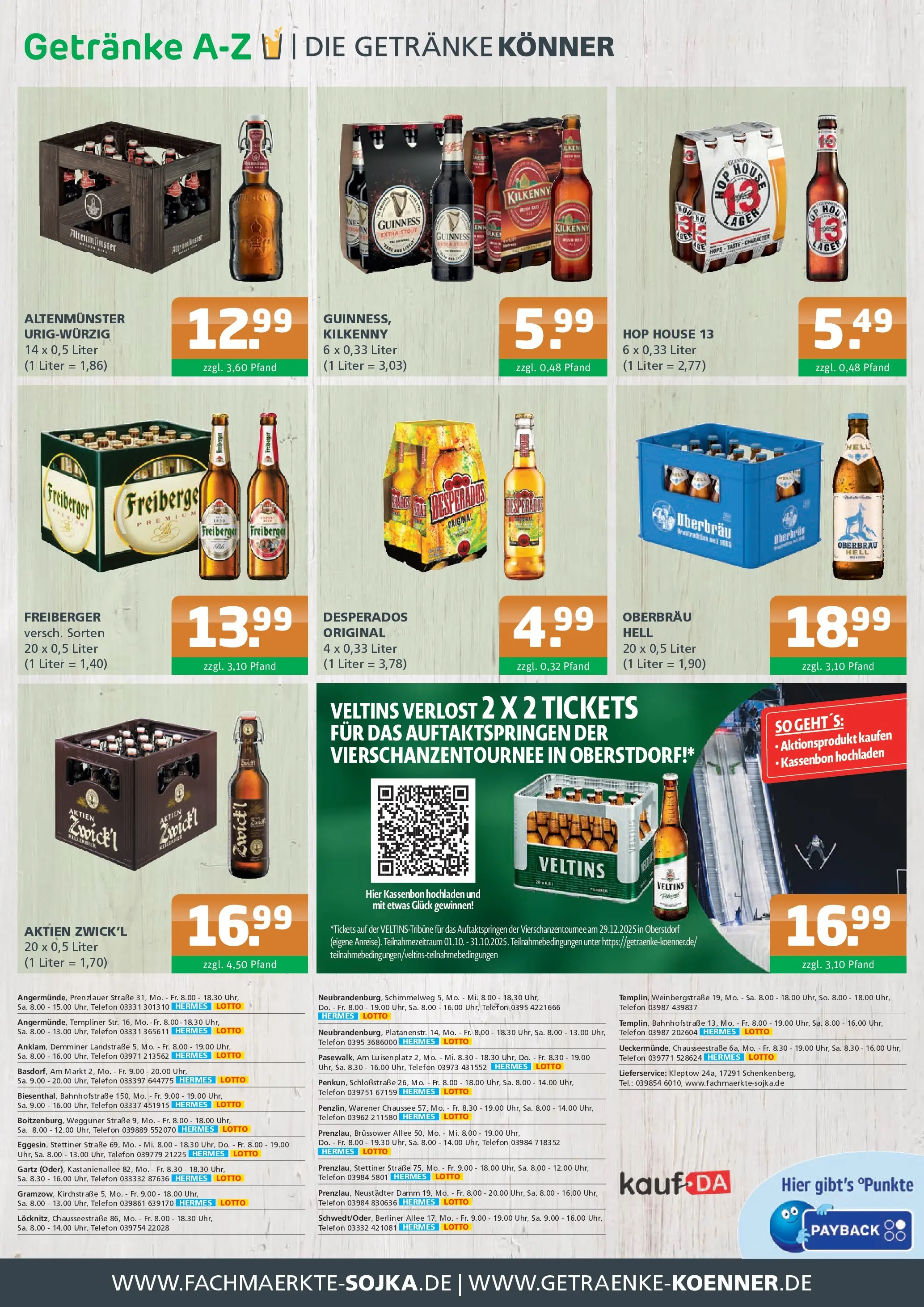 Entdecke - Getränke A-Z: Getränkeangebote (ab 19.10.2025) zum Blättern | Seite: 4 | Produkte: Berliner, Desperados, Telefon, Veltins
