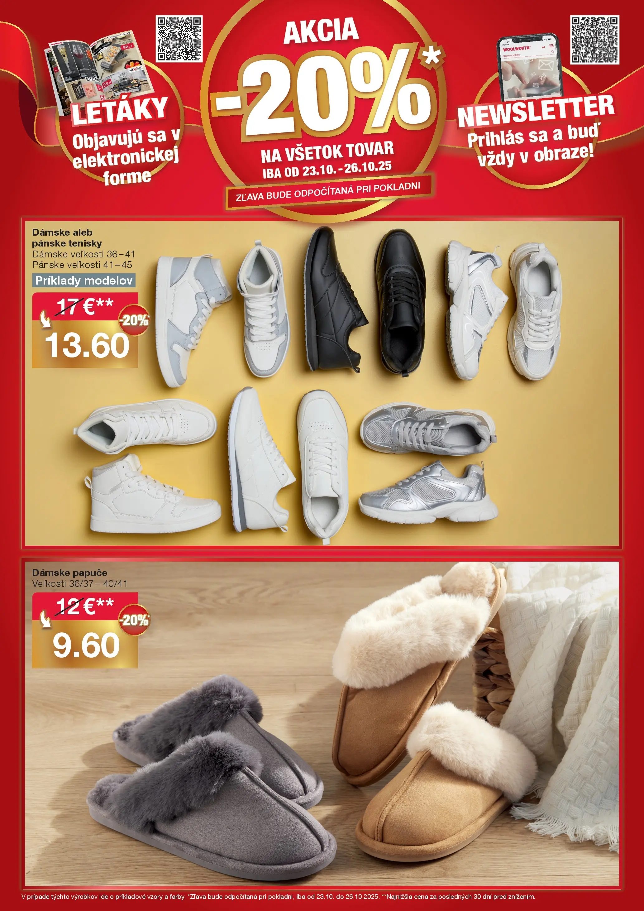 Objavte - Woolworth: Ahoj Presov od 16.10.2025 » aktuálna akcia | Strana: 8 | Produkty: Tenisky, Papuče, Pánske tenisky