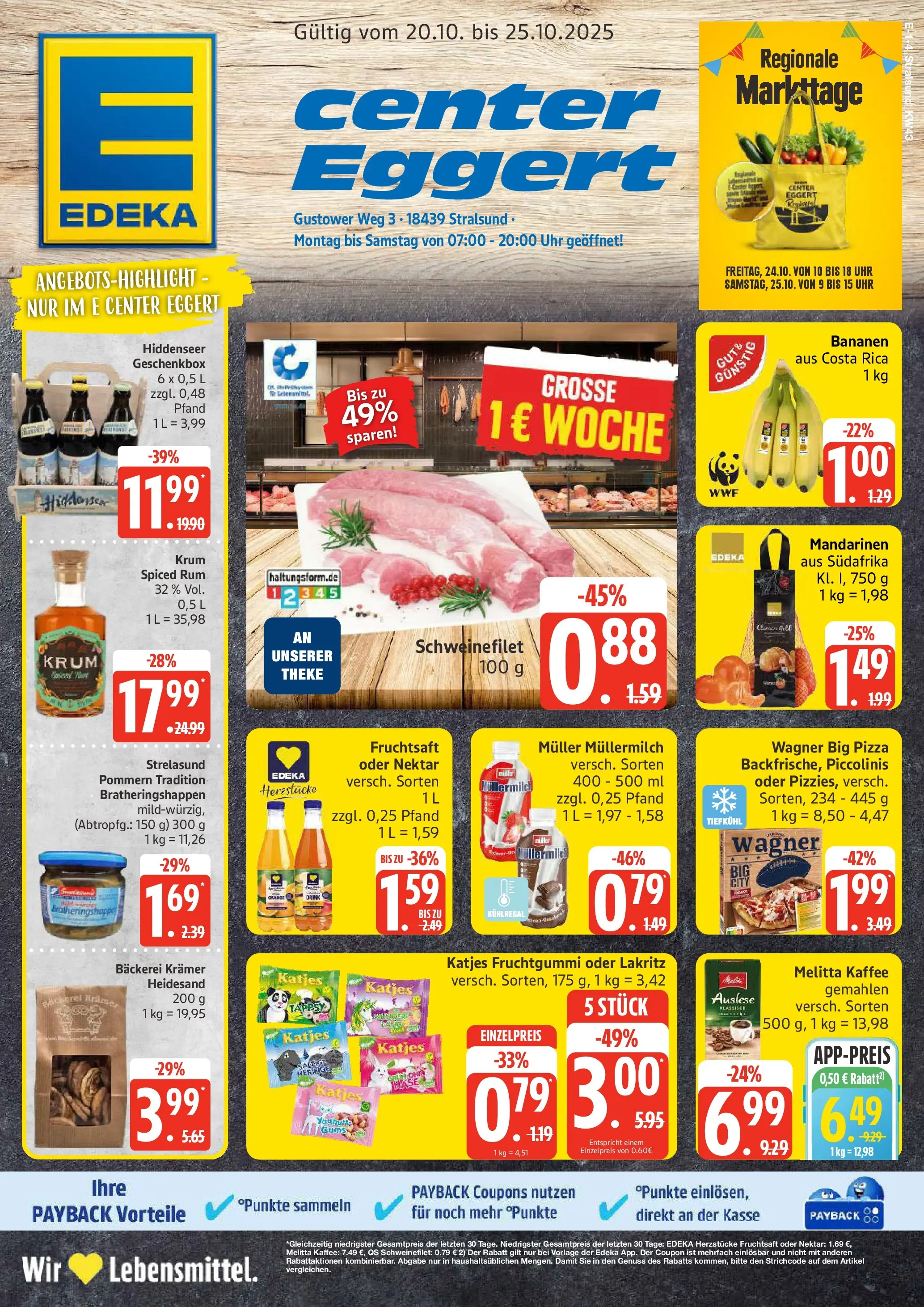 Edeka prospekt Stralsund	 (ab 19.10.2025) » Angebote Online | Seite: 1 | Produkte: Bäckerei, Katjes, Müllermilch, Muller mullermilch