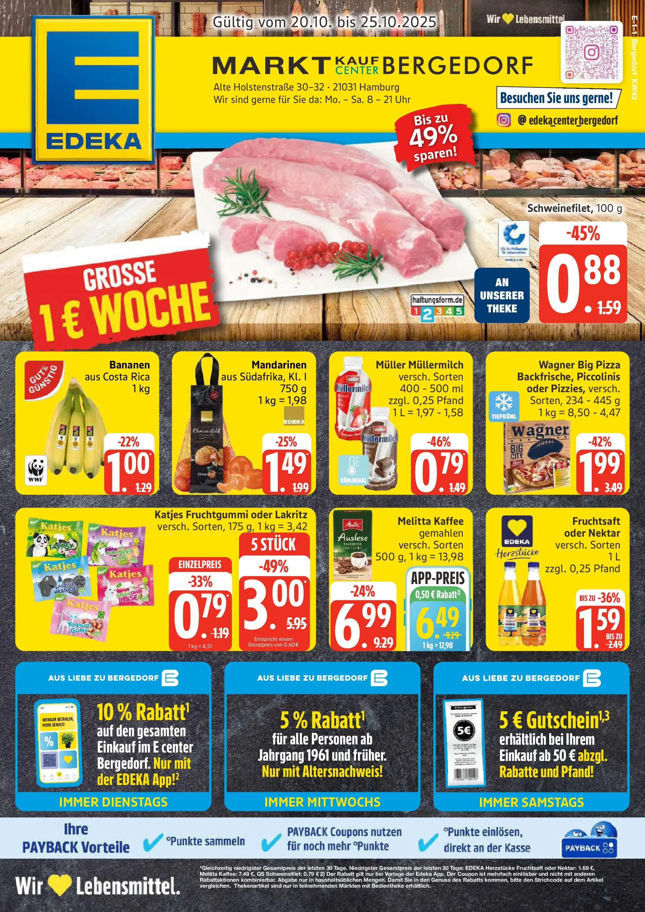 Marktkauf - Marktkauf: Wochenangebote (ab 19.10.2025) » Angebote online | Seite: 1 | Produkte: Melitta kaffee, Müllermilch, Pizza, Fruchtsaft