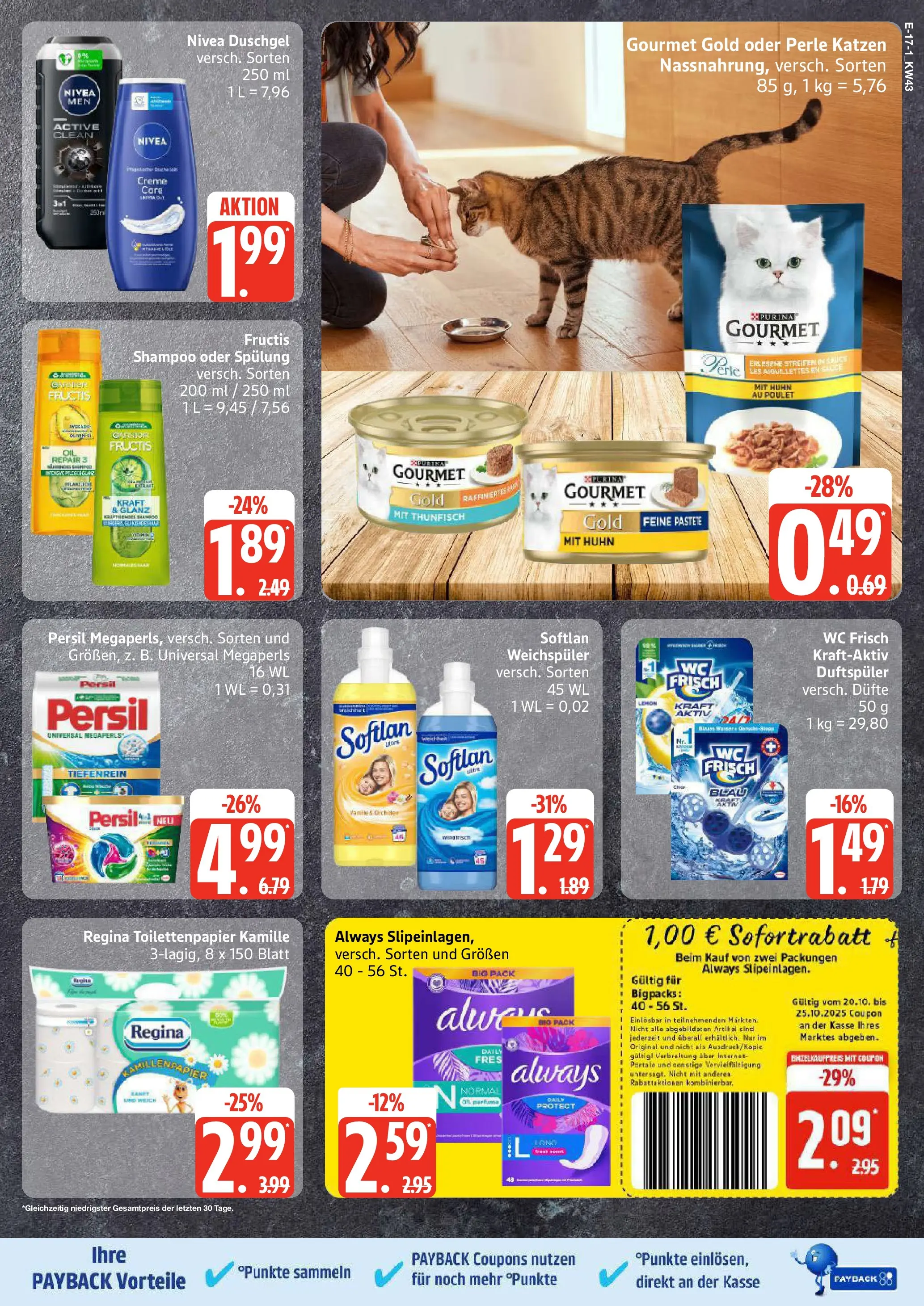 Marktkauf - Marktkauf: Wochenangebote (ab 19.10.2025) » Angebote online | Seite: 17 | Produkte: Shampoo, Wasser, Wc frisch, Toilettenpapier