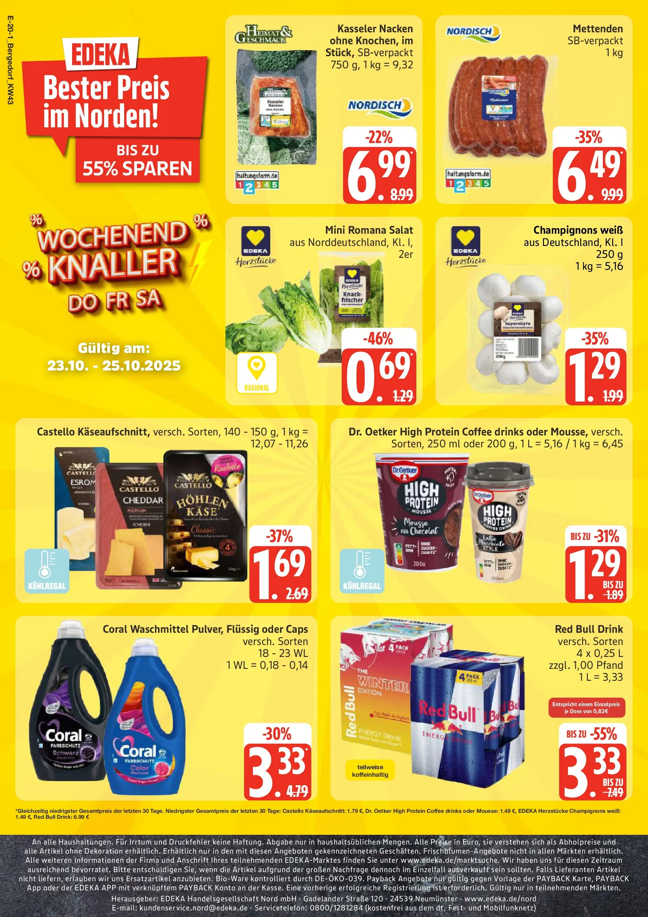 Marktkauf - Marktkauf: Wochenangebote (ab 19.10.2025) » Angebote online | Seite: 20 | Produkte: Käse, Coral waschmittel, Kasseler nacken, Zucker