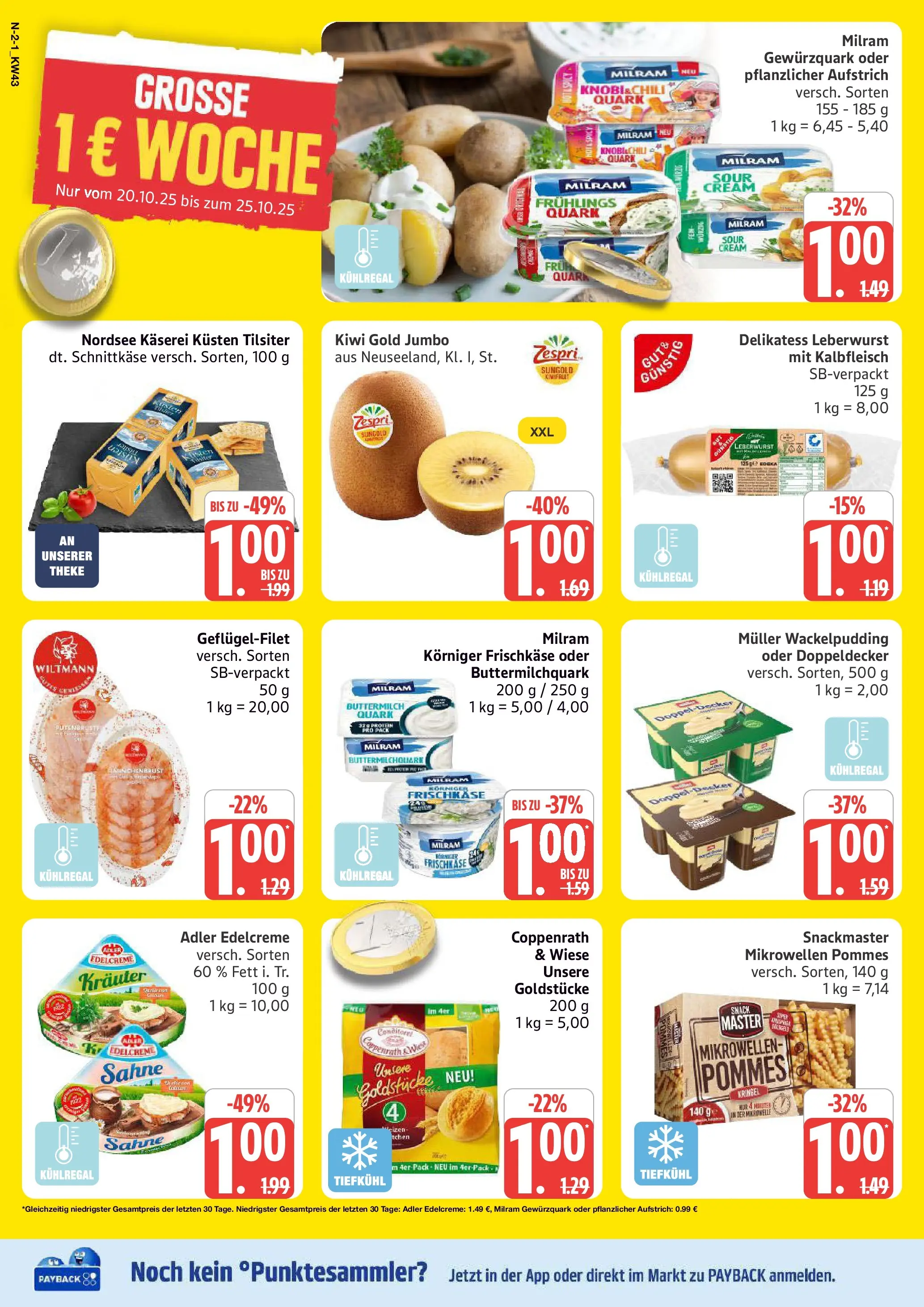 Marktkauf - Marktkauf: Wochenangebote (ab 19.10.2025) » Angebote online | Seite: 2 | Produkte: Quark, Kiwi, Sahne, Frischkase