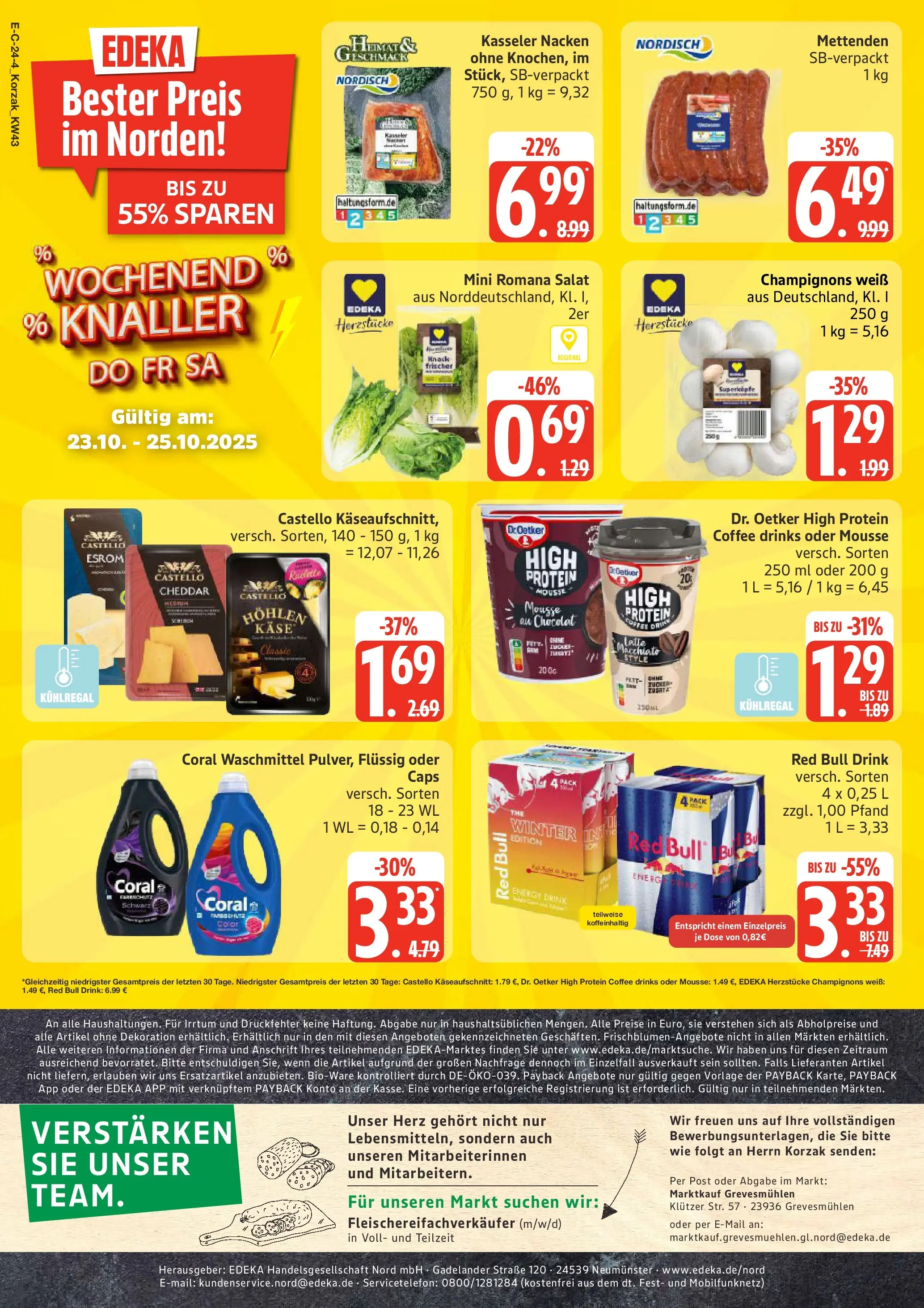 Marktkauf - Marktkauf: Wochenangebote (ab 19.10.2025) » Angebote online | Seite: 24 | Produkte: Käse, Kasseler nacken, Raclette, Salat