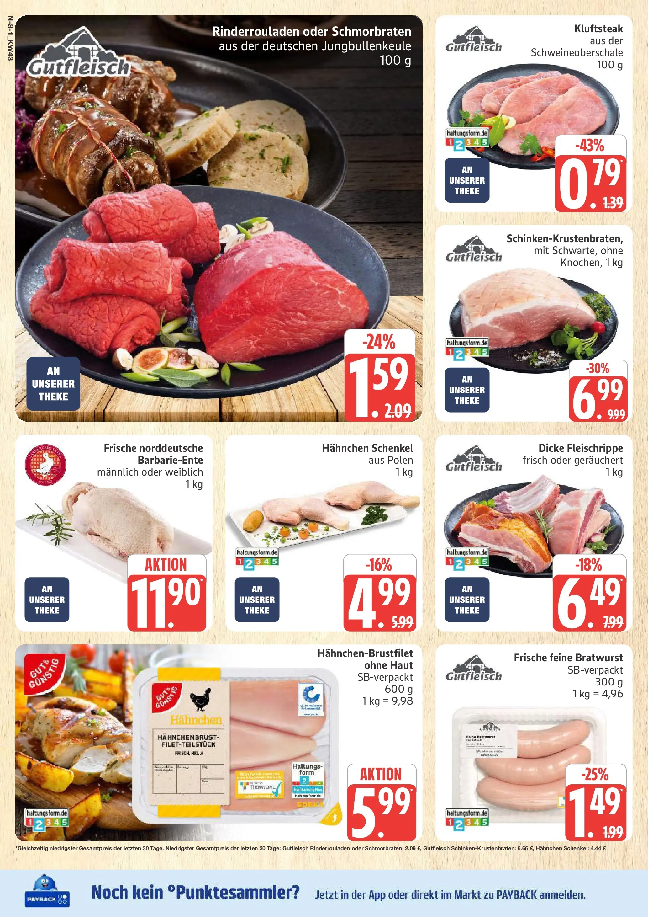 Marktkauf - Marktkauf: Wochenangebote (ab 19.10.2025) » Angebote online | Seite: 8 | Produkte: Rinderrouladen, Hahnchen, Bratwurst, Hahnchenbrust