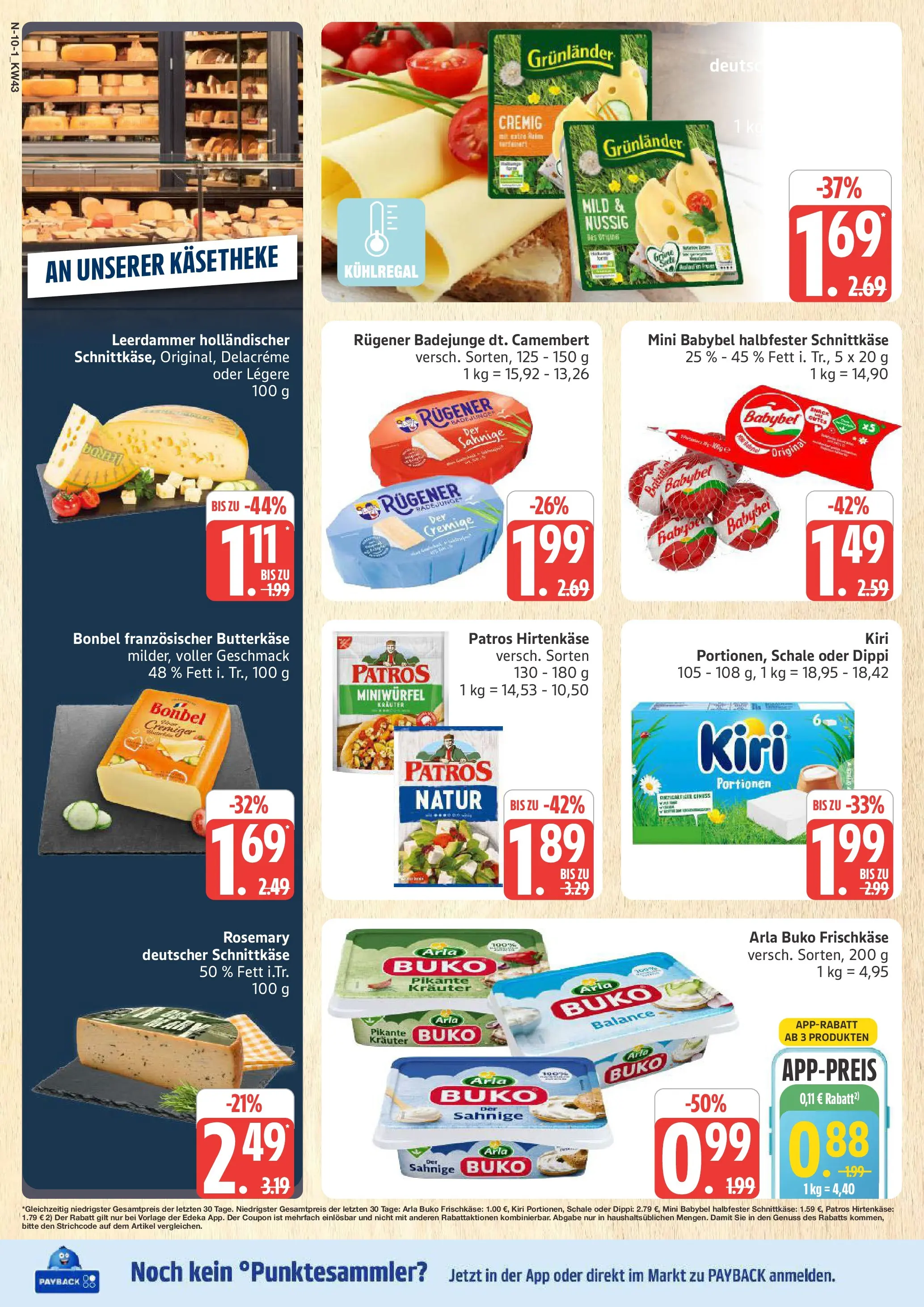 Marktkauf - Marktkauf: Wochenangebote (ab 19.10.2025) » Angebote online | Seite: 10 | Produkte: Patros, Grunlander, Arla buko, Babybel