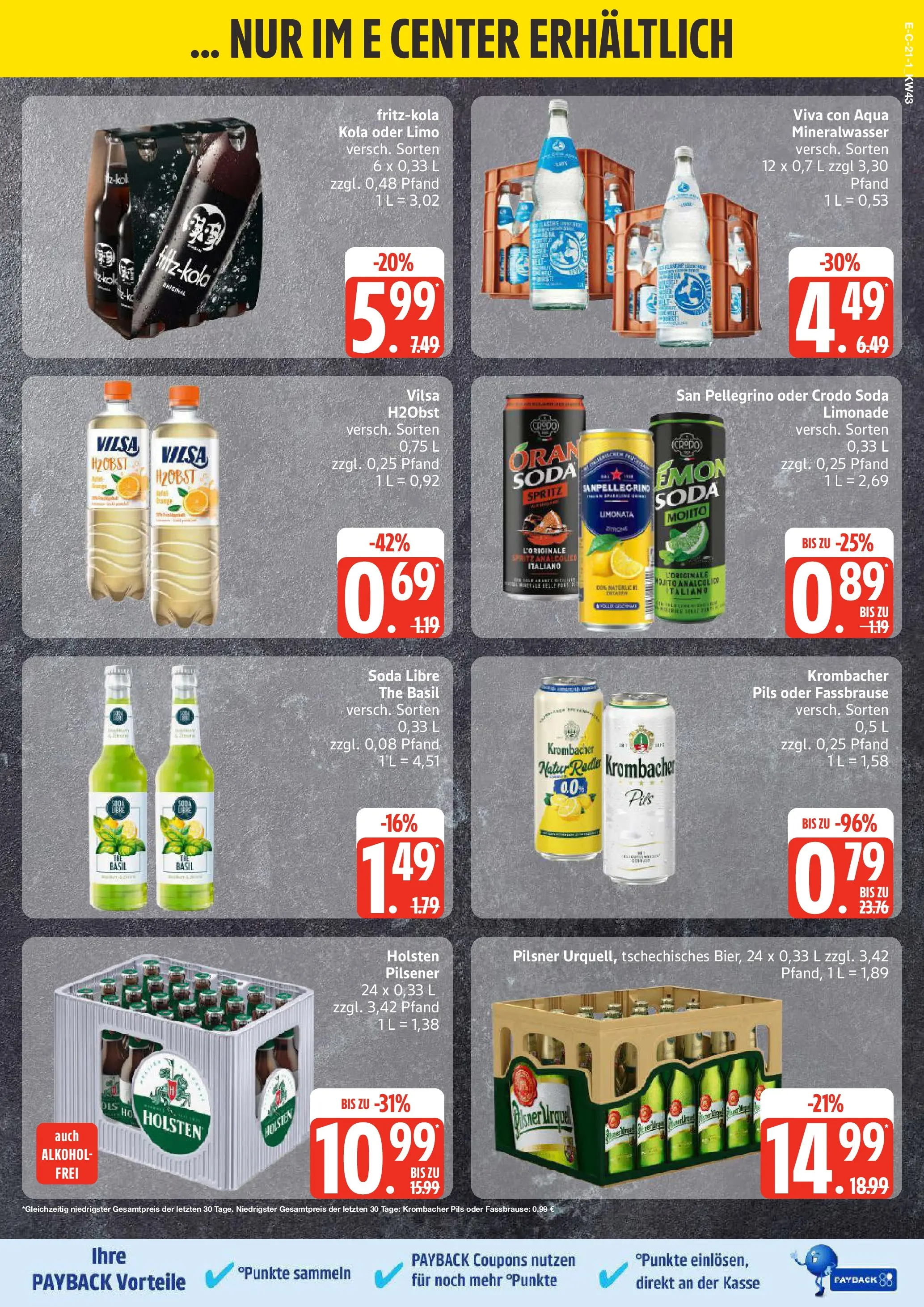 Marktkauf - Marktkauf: Wochenangebote (ab 19.10.2025) » Angebote online | Seite: 21 | Produkte: Limonade, Holsten, Radler, Krombacher