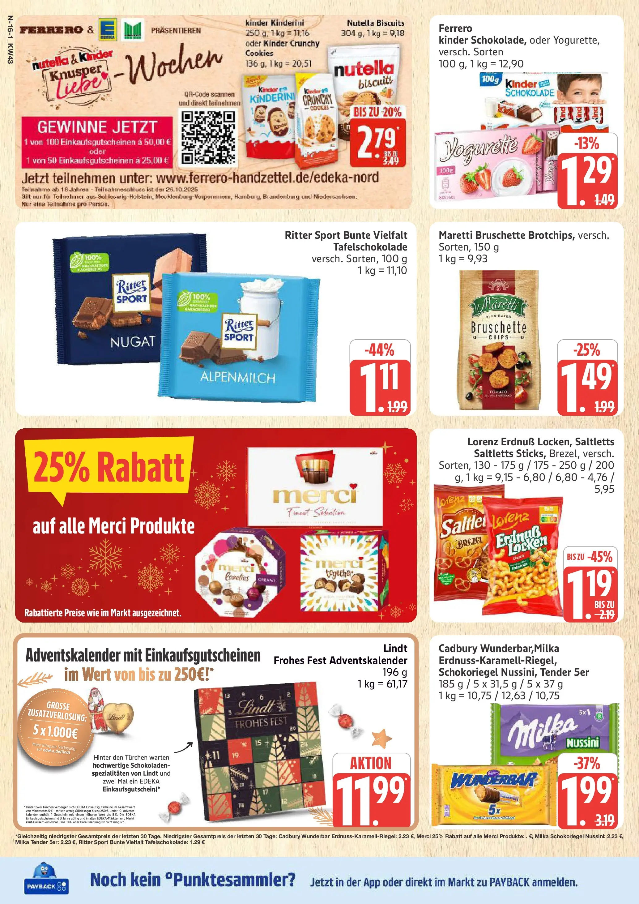 Marktkauf - Marktkauf: Wochenangebote (ab 19.10.2025) » Angebote online | Seite: 16 | Produkte: Yogurette, Ritter sport, Lindt, Chips