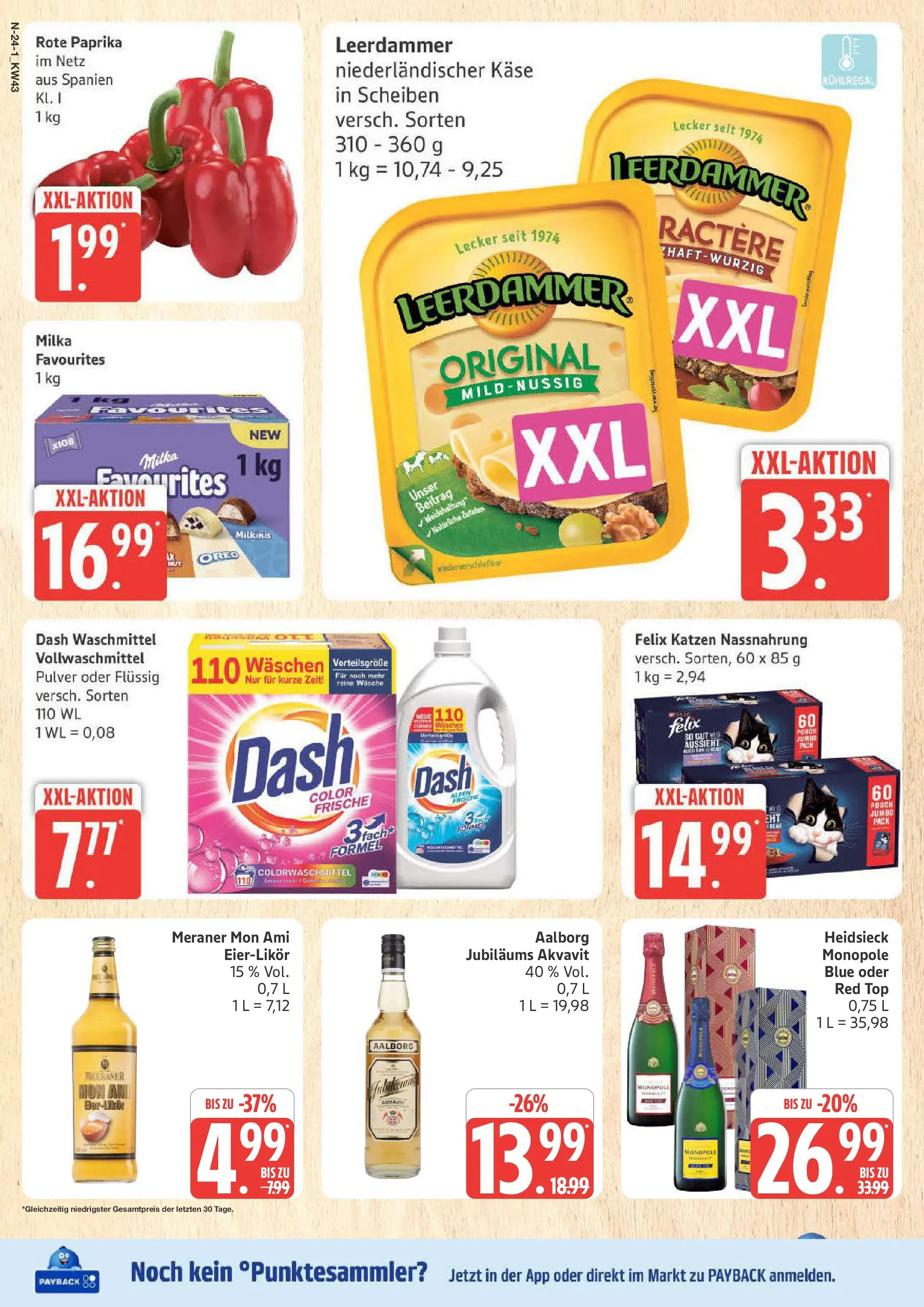 Marktkauf - Marktkauf: Wochenangebote (ab 19.10.2025) » Angebote online | Seite: 24 | Produkte: Top, Käse, Milka, Leerdammer