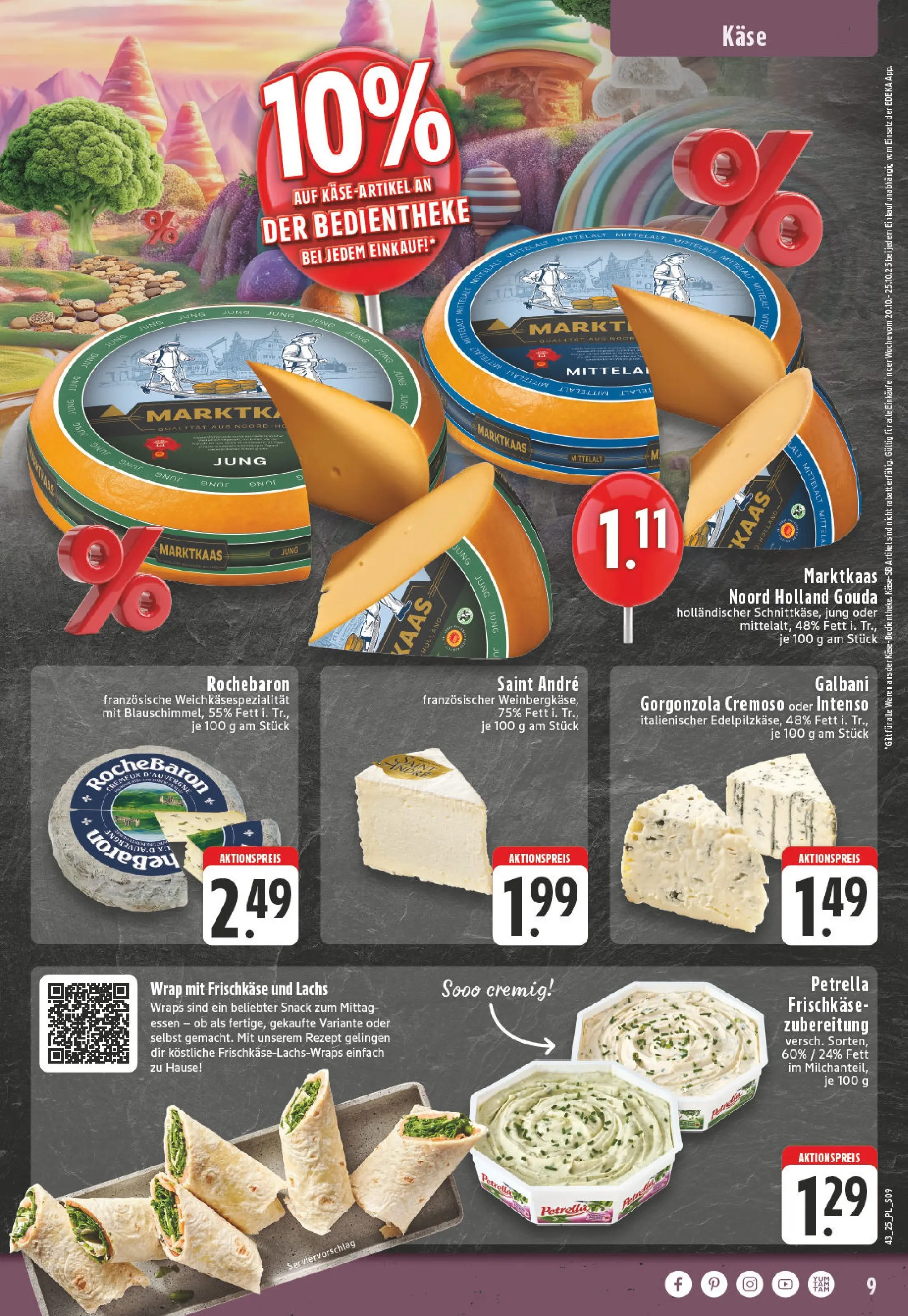 Edeka prospekt Bad Sassendorf	 (ab 19.10.2025) » Angebote Online | Seite: 9 | Produkte: Käse, Gouda, Creme, Frischkase