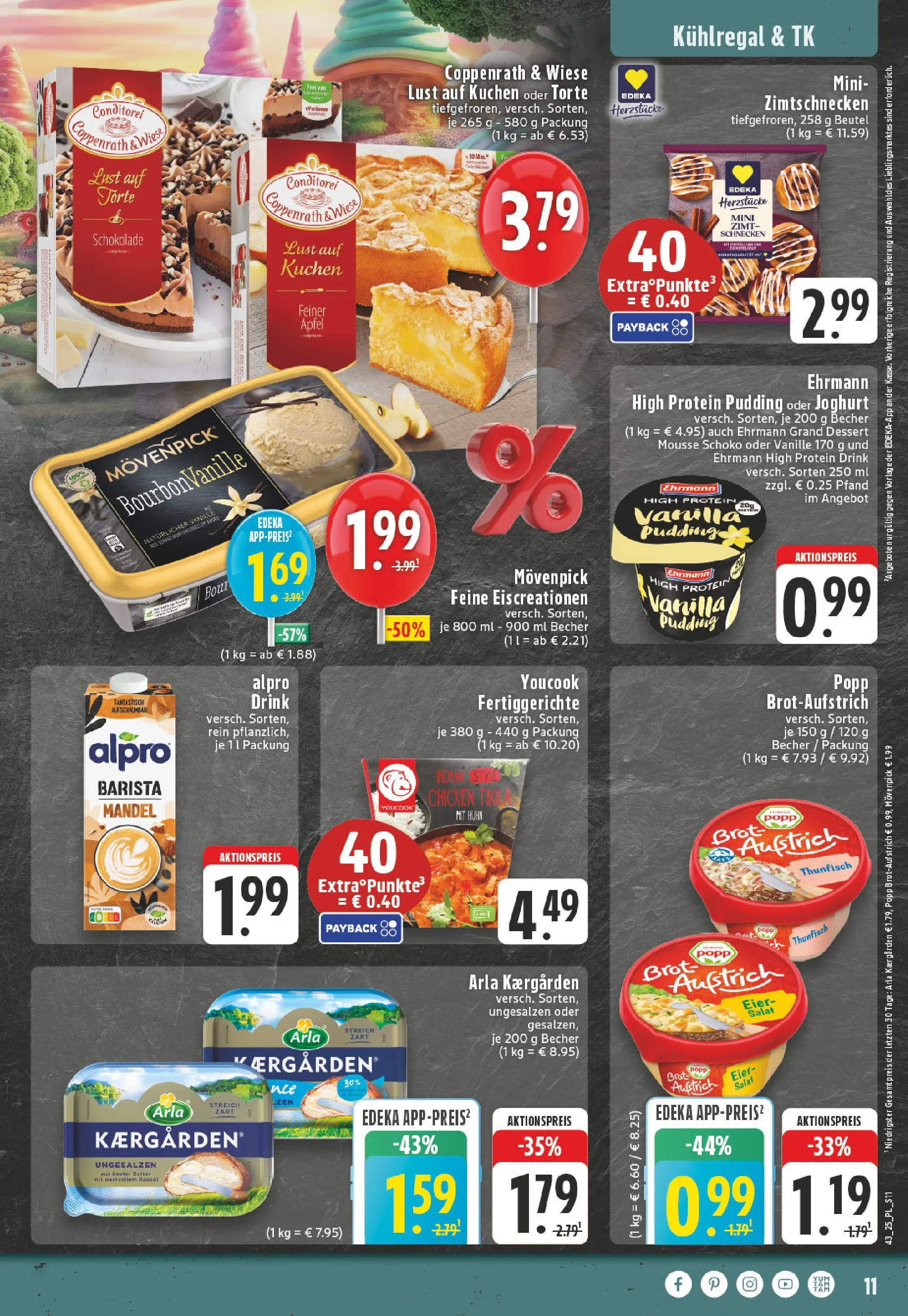 Edeka prospekt Bad Sassendorf	 (ab 19.10.2025) » Angebote Online | Seite: 11 | Produkte: High protein pudding, Pudding, Brot, Salat