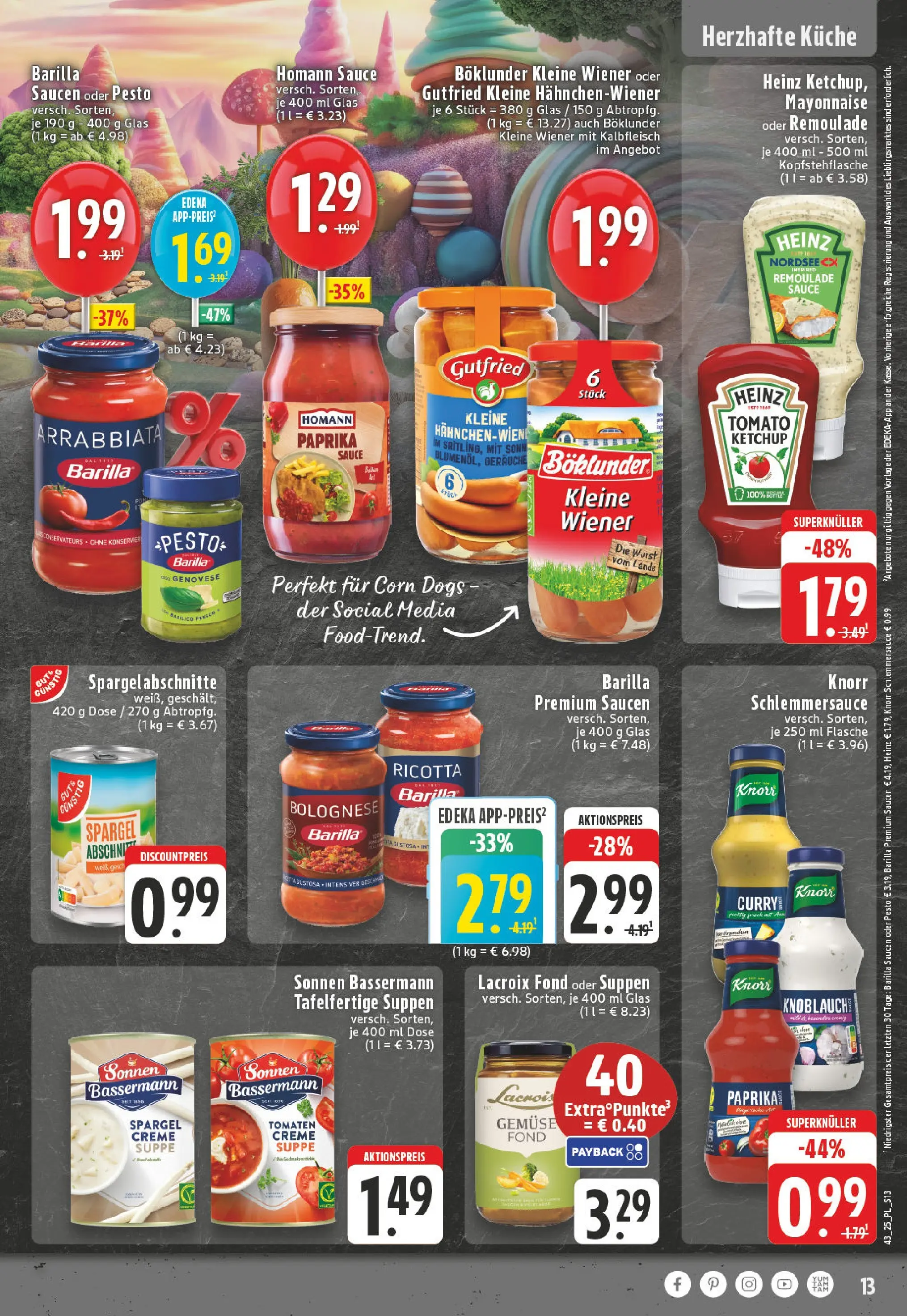 Edeka prospekt Bad Sassendorf	 (ab 19.10.2025) » Angebote Online | Seite: 13 | Produkte: Knorr, Spargel, Gemüse, Ketchup