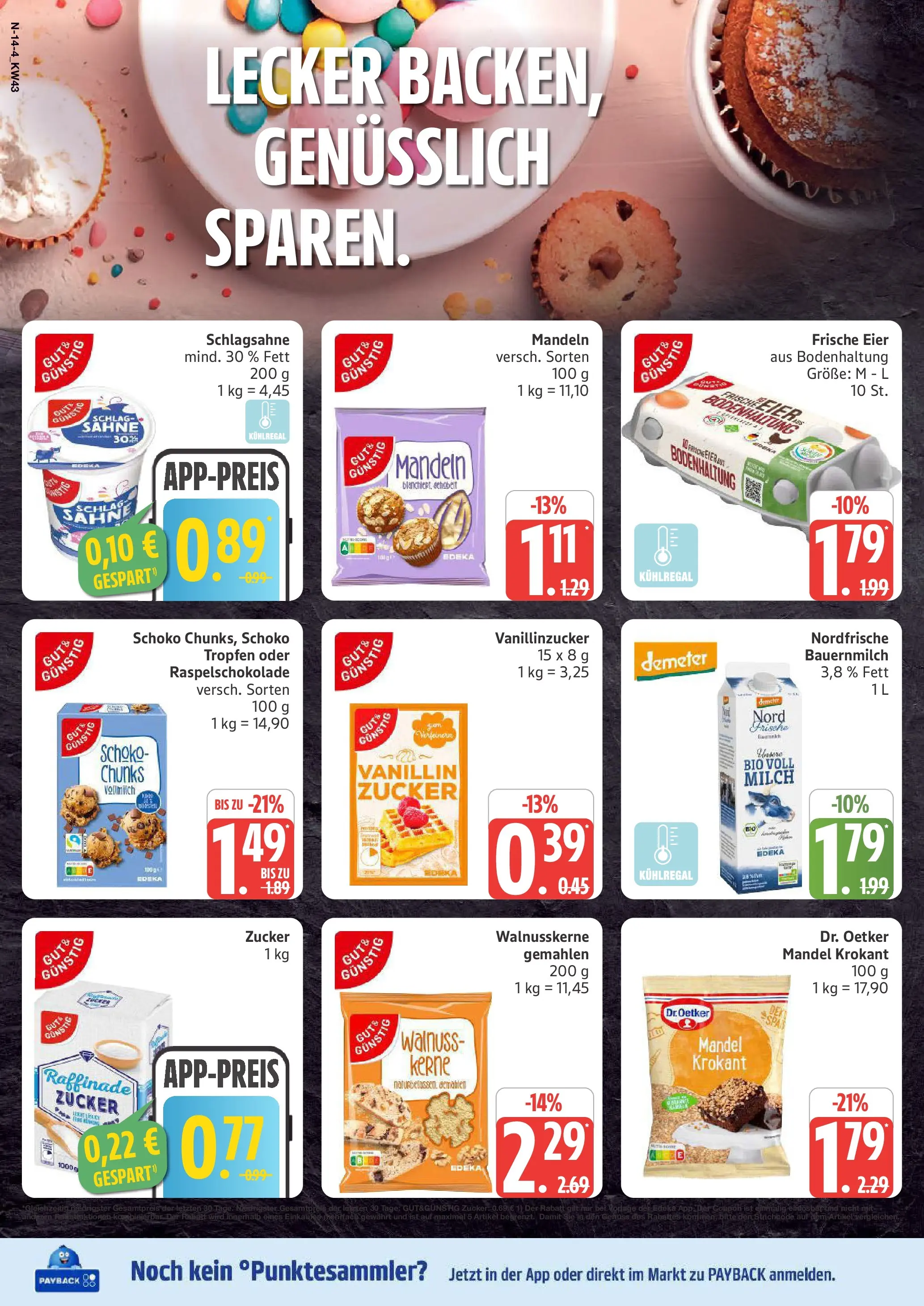Marktkauf - Marktkauf: Wochenangebote (ab 19.10.2025) » Angebote online | Seite: 14 | Produkte: Schlagsahne, Eier, Mandeln, Sahne