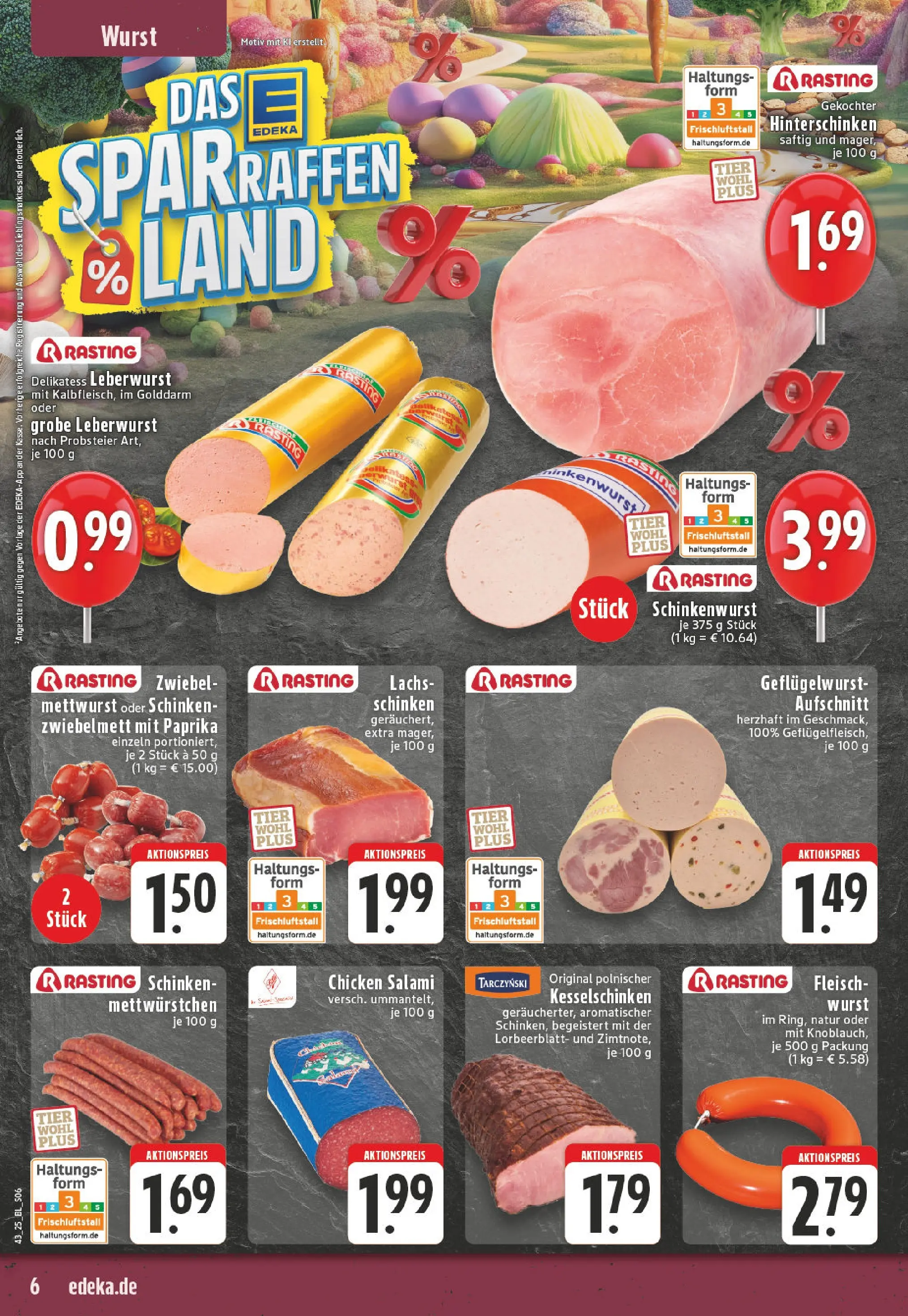 Edeka prospekt Solingen	 (ab 19.10.2025) » Angebote Online | Seite: 6 | Produkte: Lachs, Wurst, Salami, Fleisch