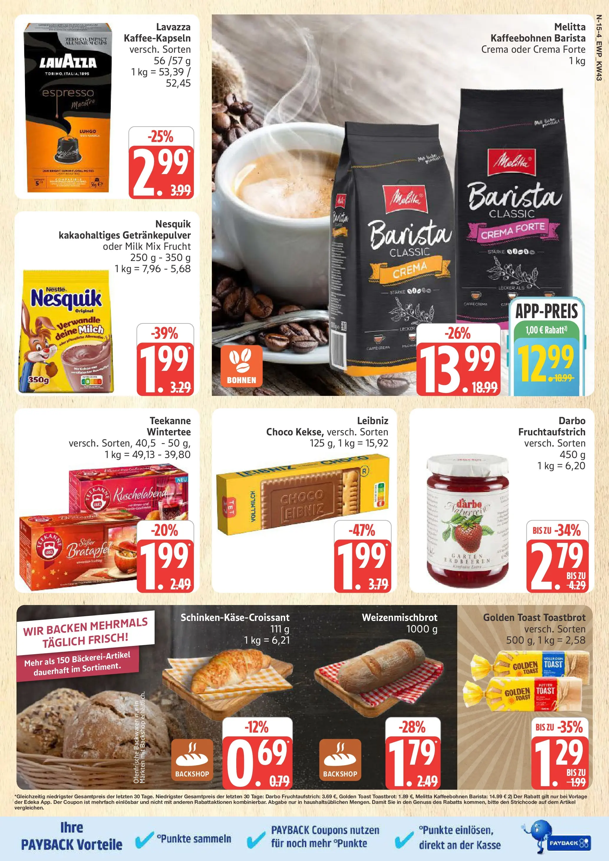 Marktkauf - Marktkauf: Wochenangebote (ab 19.10.2025) » Angebote online | Seite: 15 | Produkte: Nesquik, Toastbrot, Ofenfrische, Teekanne