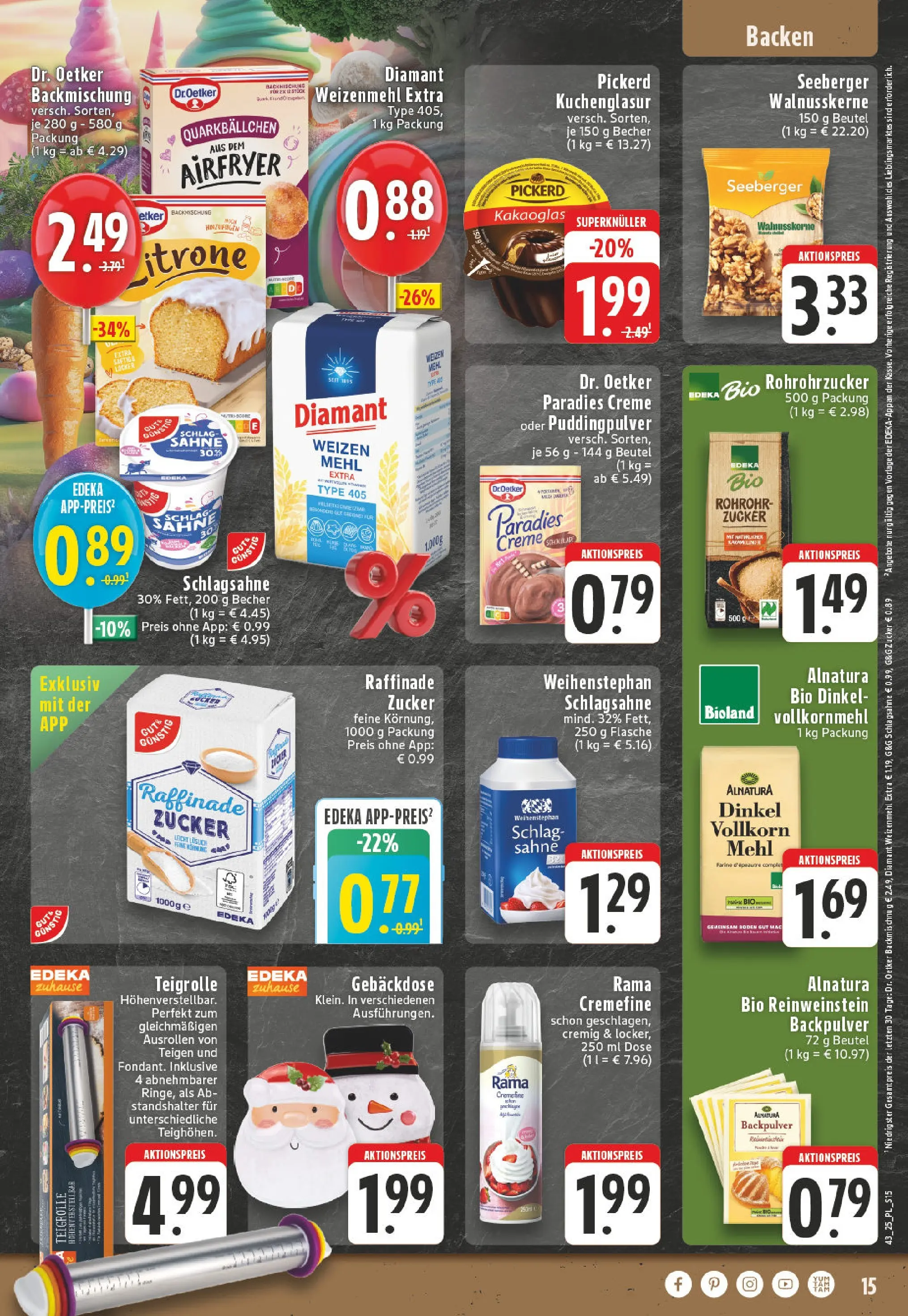 Edeka prospekt Bad Sassendorf	 (ab 19.10.2025) » Angebote Online | Seite: 15 | Produkte: Rama, Schlagsahne, Rama cremefine, Sahne