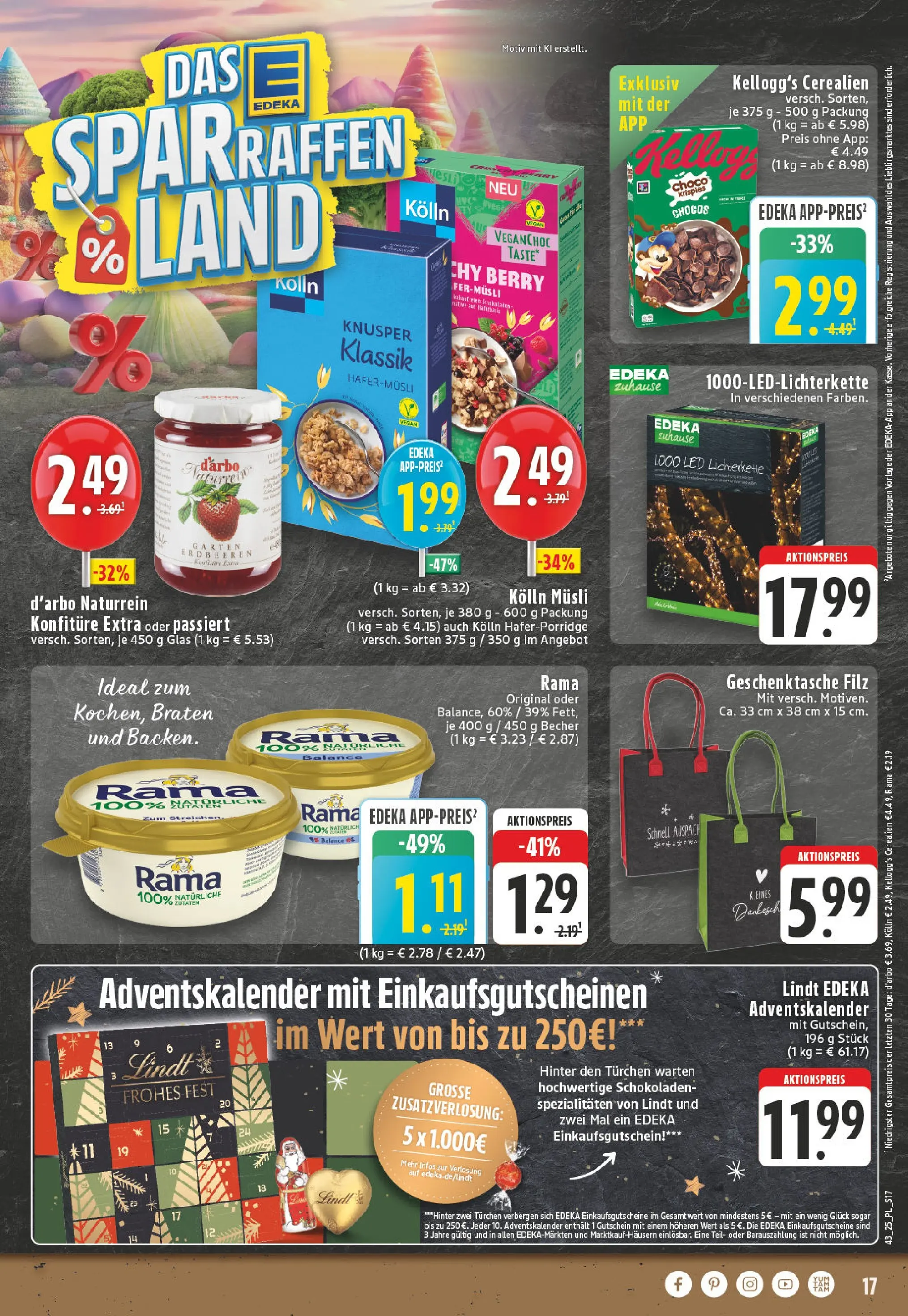 Edeka prospekt Bad Sassendorf	 (ab 19.10.2025) » Angebote Online | Seite: 17 | Produkte: Musli, Kolln musli, Lindt, Erdbeeren