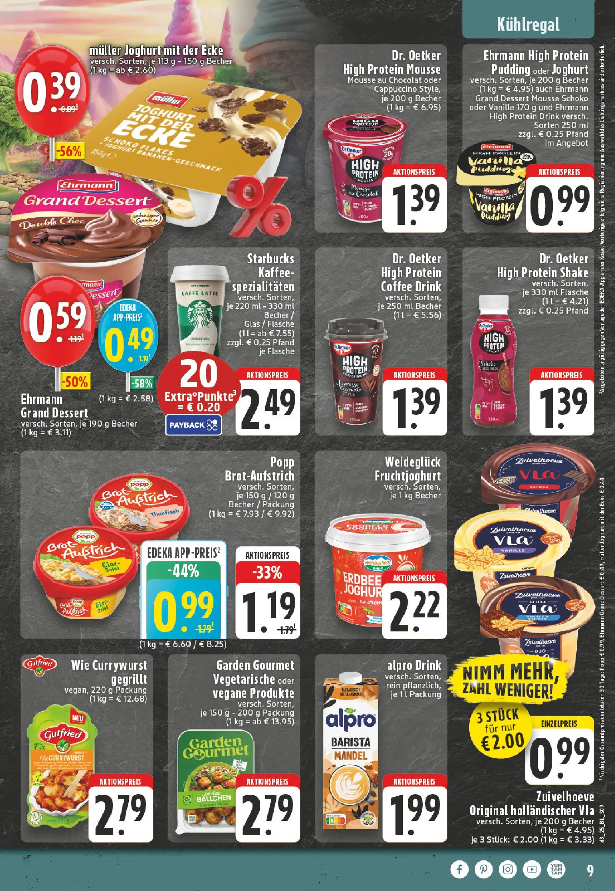 Edeka prospekt Solingen	 (ab 19.10.2025) » Angebote Online | Seite: 9 | Produkte: Eier, Fruchtjoghurt, Alpro, Salat