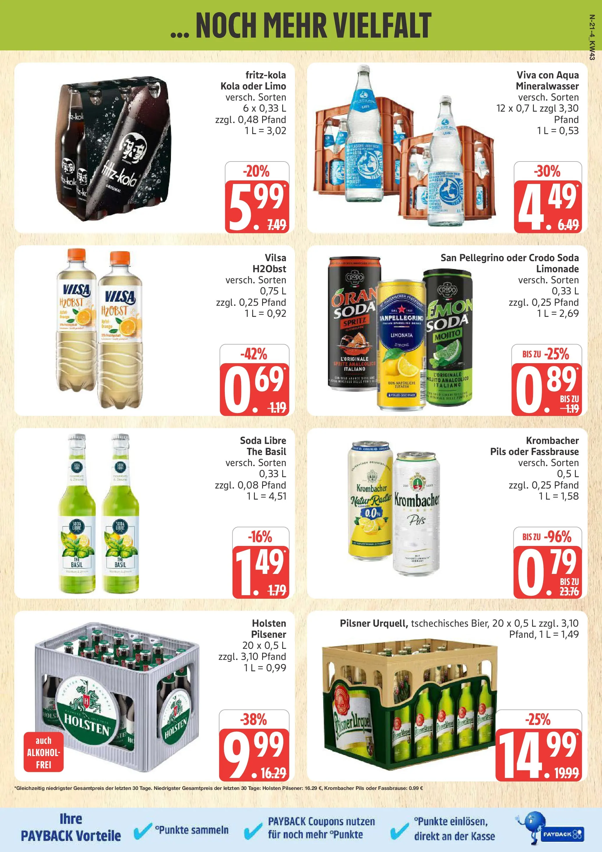 Marktkauf - Marktkauf: Wochenangebote (ab 19.10.2025) » Angebote online | Seite: 21 | Produkte: Pils, Limonade, Holsten, Fassbrause