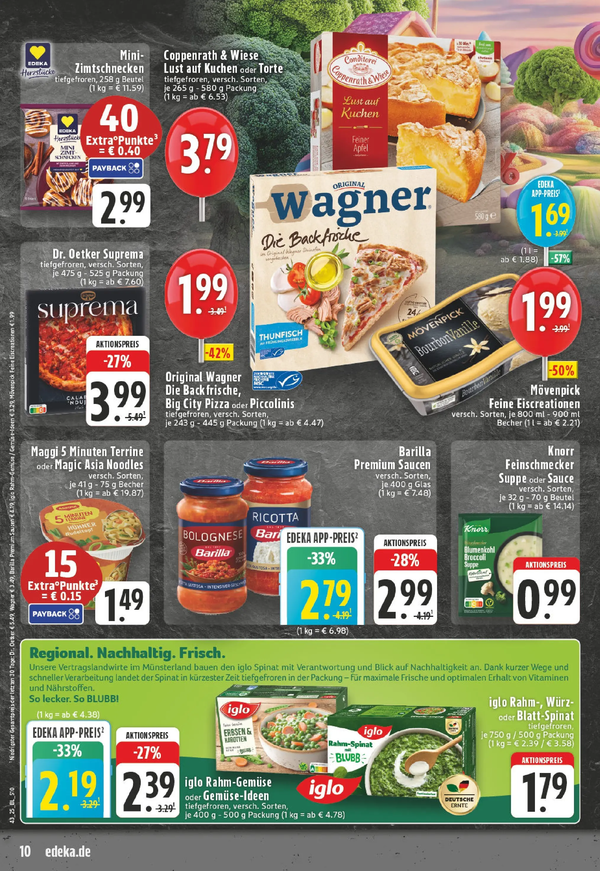 Edeka prospekt Solingen	 (ab 19.10.2025) » Angebote Online | Seite: 10 | Produkte: Barilla, Piccolinis, Pasta, Maggi 5 minuten terrine