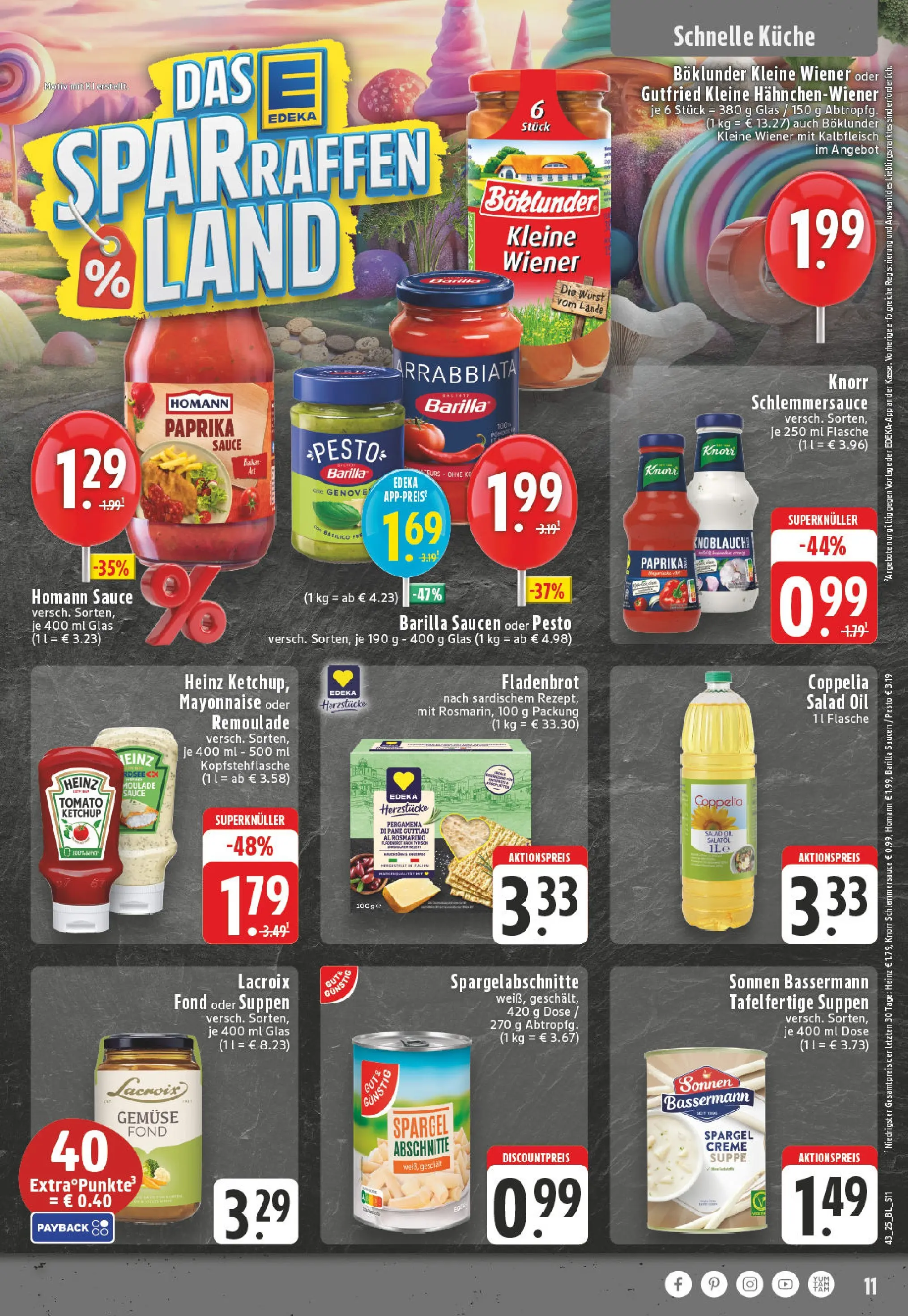 Edeka prospekt Solingen	 (ab 19.10.2025) » Angebote Online | Seite: 11 | Produkte: Küche, Pane, Spargel, Creme