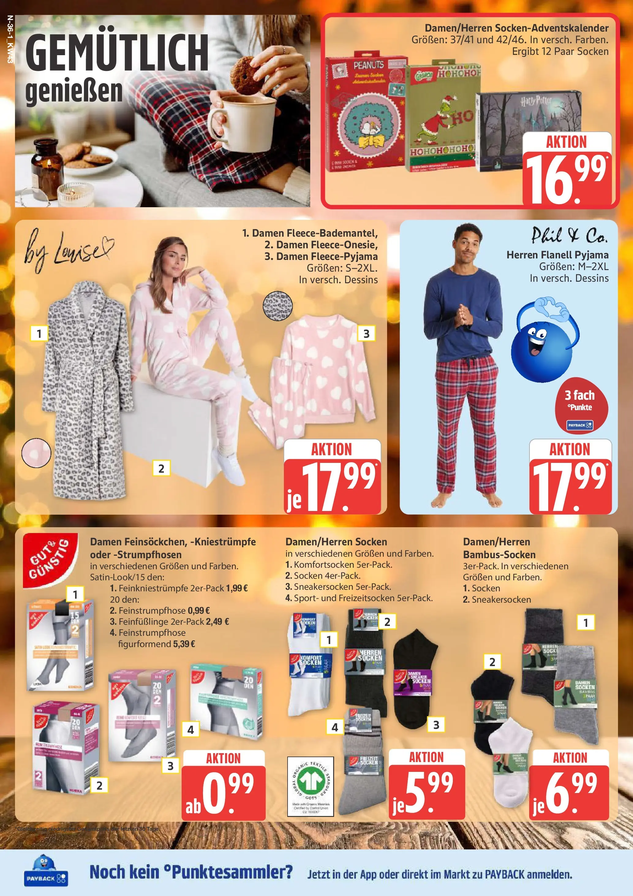 Marktkauf - Marktkauf: Wochenangebote (ab 19.10.2025) » Angebote online | Seite: 36 | Produkte: Kniestrümpfe, Socken, Pyjama