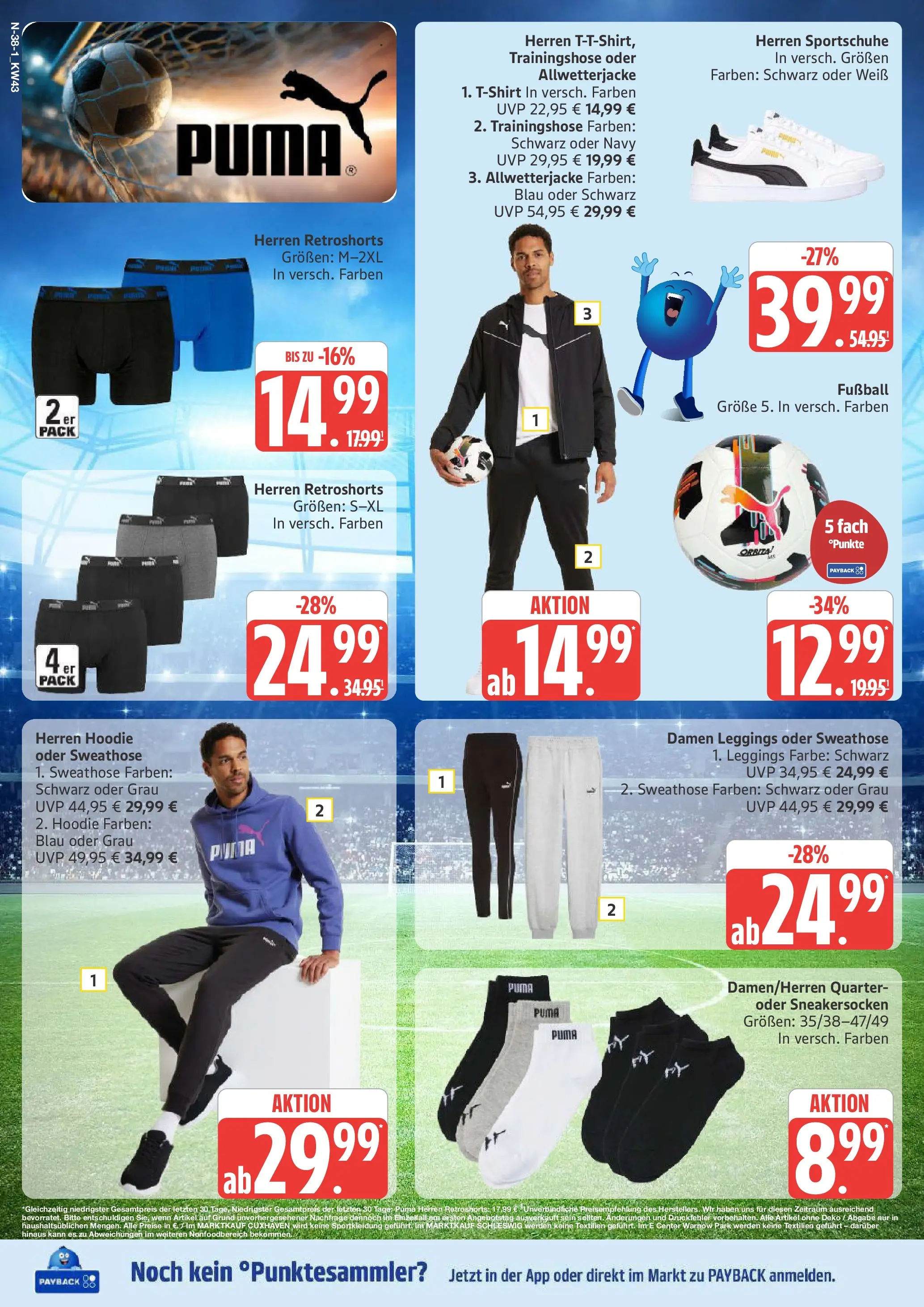 Marktkauf - Marktkauf: Wochenangebote (ab 19.10.2025) » Angebote online | Seite: 38 | Produkte: Sweathose, Trainingshose, Hoodie, Fußball