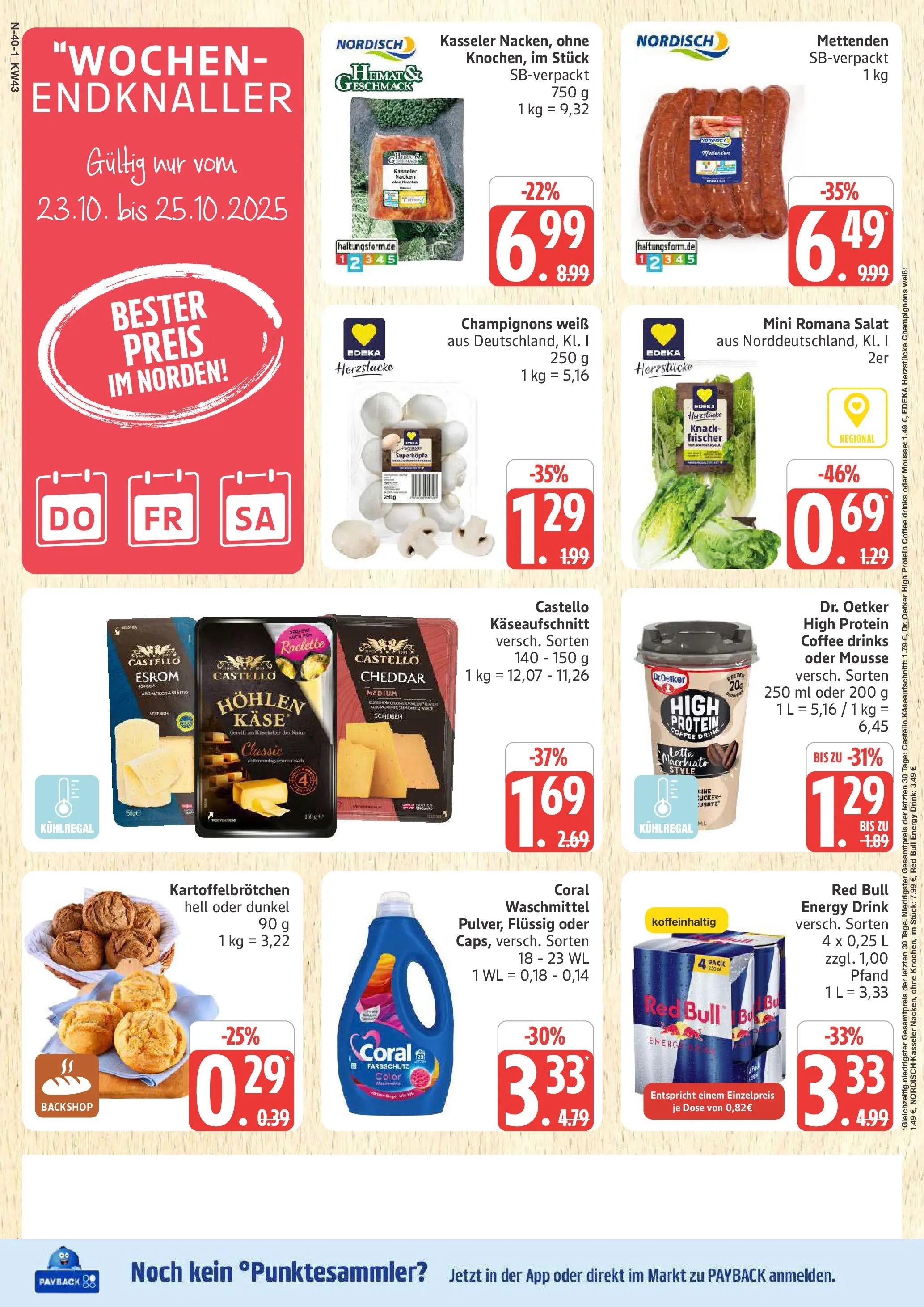 Marktkauf - Marktkauf: Wochenangebote (ab 19.10.2025) » Angebote online | Seite: 40 | Produkte: Red bull, Energy, Coral, Champignons