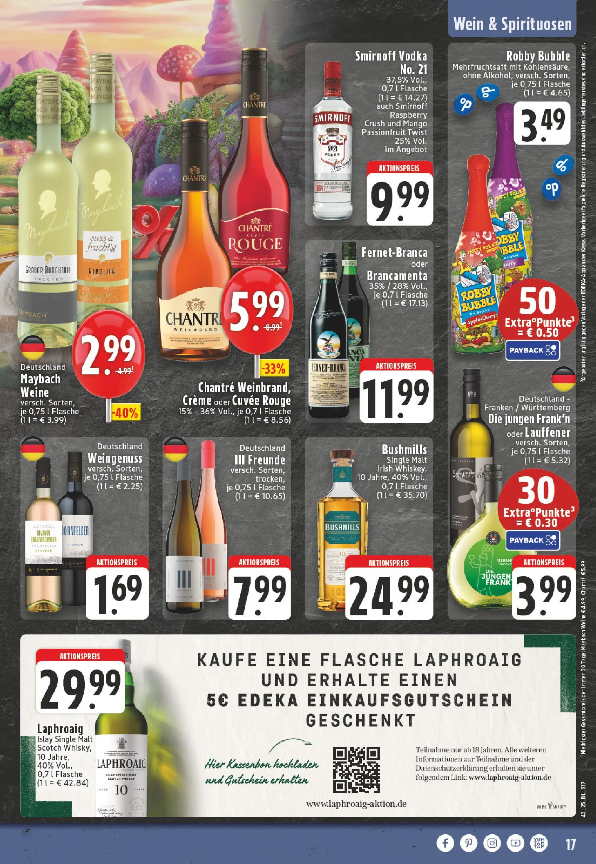 Edeka prospekt Solingen	 (ab 19.10.2025) » Angebote Online | Seite: 17 | Produkte: Rouge, Smirnoff, Wein, Vodka
