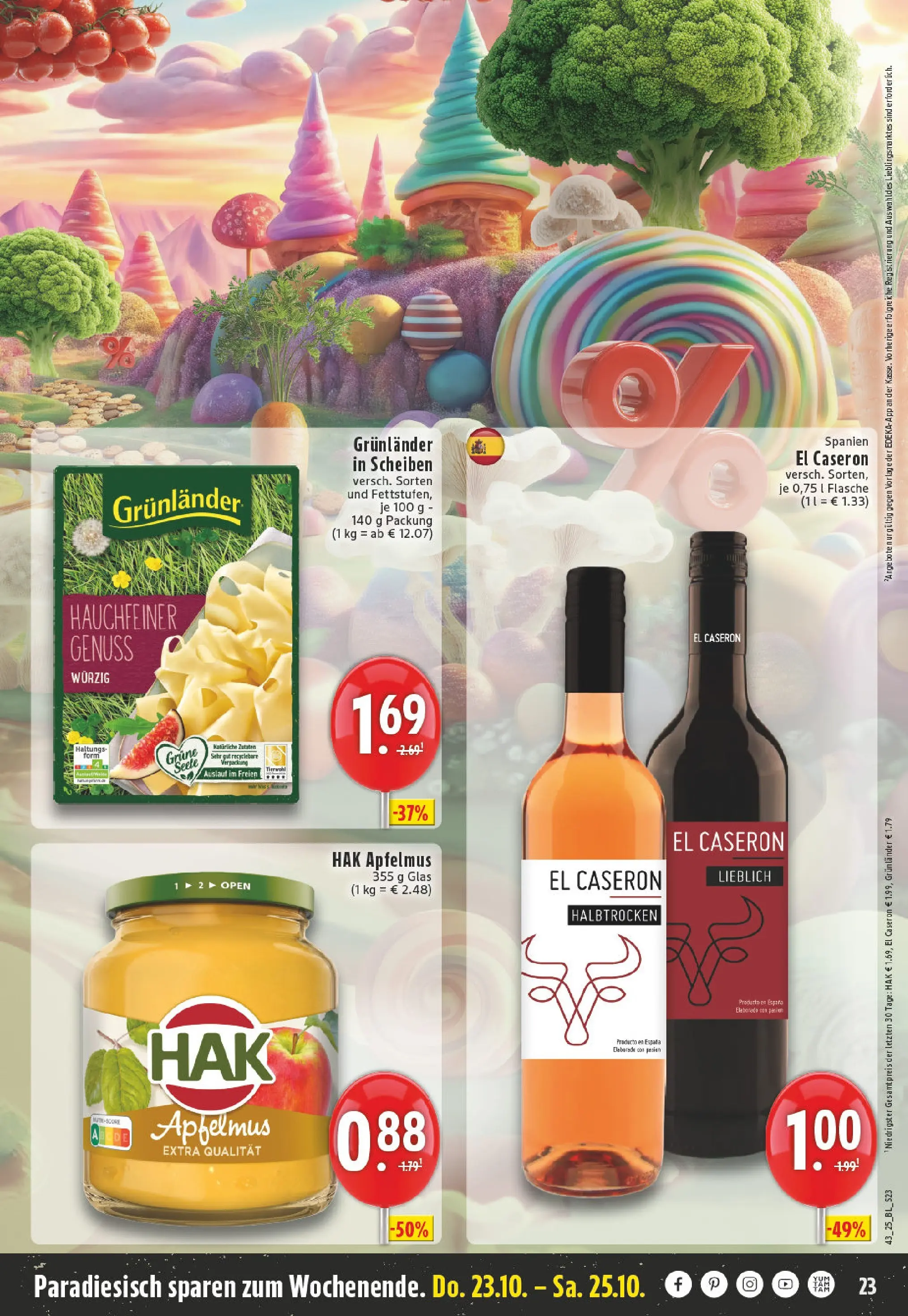 Edeka prospekt Solingen	 (ab 19.10.2025) » Angebote Online | Seite: 23 | Produkte: Apple, Grunlander