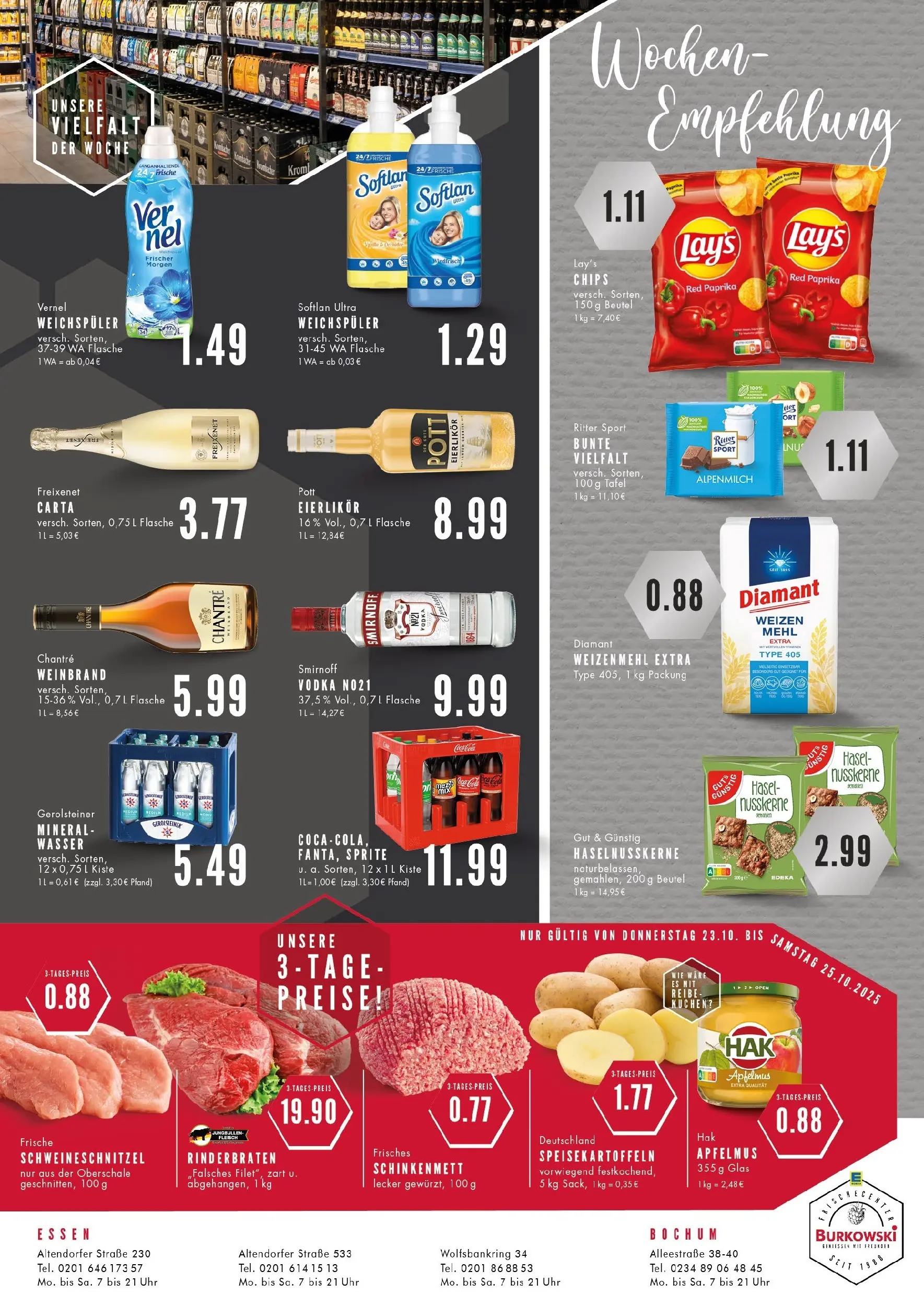 Edeka prospekt Essen	 (ab 20.10.2025) » Angebote Online | Seite: 8 | Produkte: Rinderbraten, Chantré, Chips, Vernel