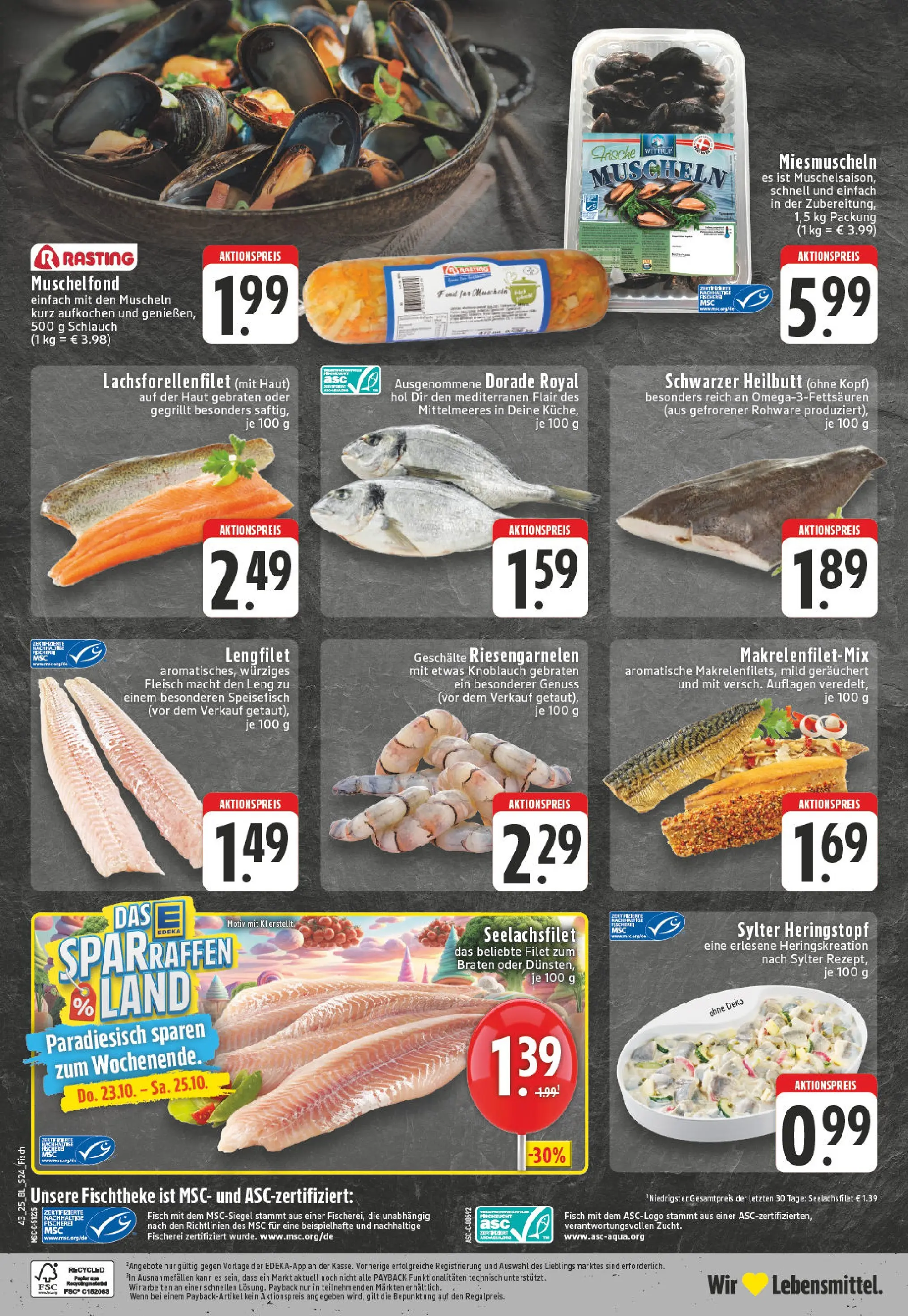 Edeka prospekt Datteln	 (ab 19.10.2025) » Angebote Online | Seite: 24 | Produkte: Dorade, Fisch, Knoblauch, Fleisch