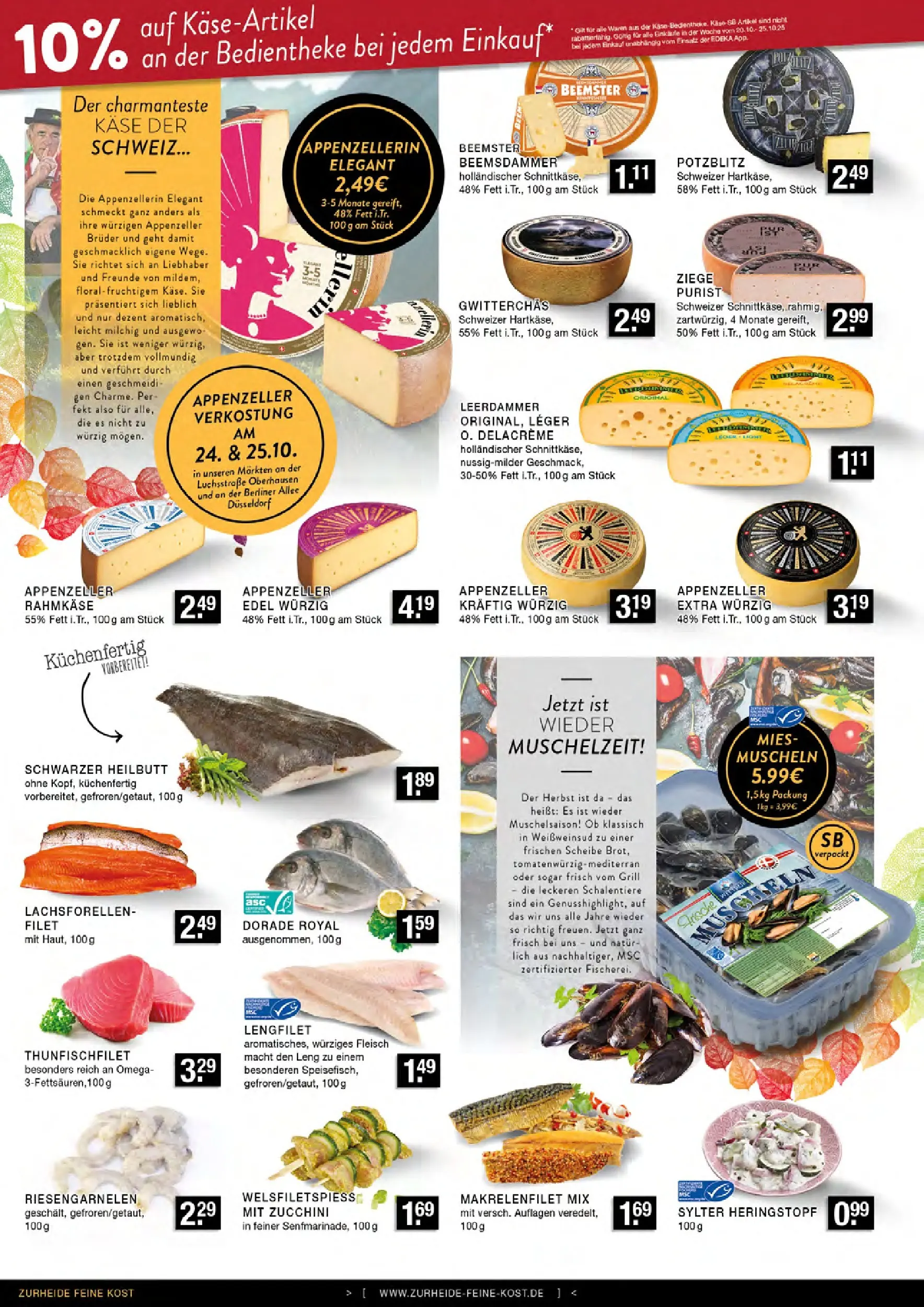 Edeka prospekt Bottrop	 (ab 20.10.2025) » Angebote Online | Seite: 4 | Produkte: Berliner, Dorade, Leerdammer, Zucchini
