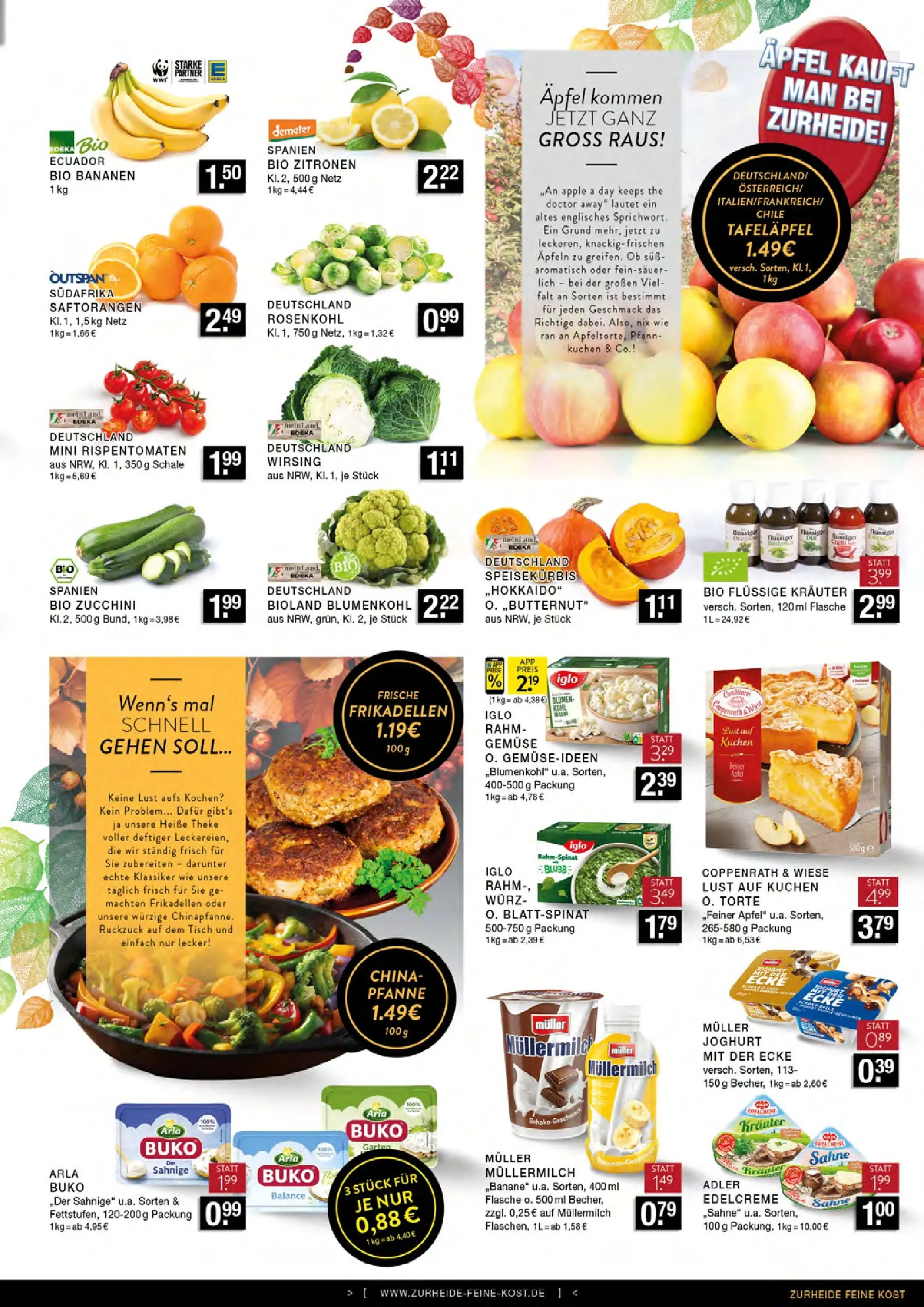 Edeka prospekt Bottrop	 (ab 20.10.2025) » Angebote Online | Seite: 5 | Produkte: Äpfel, Bananen, Muller mullermilch, Zitronen