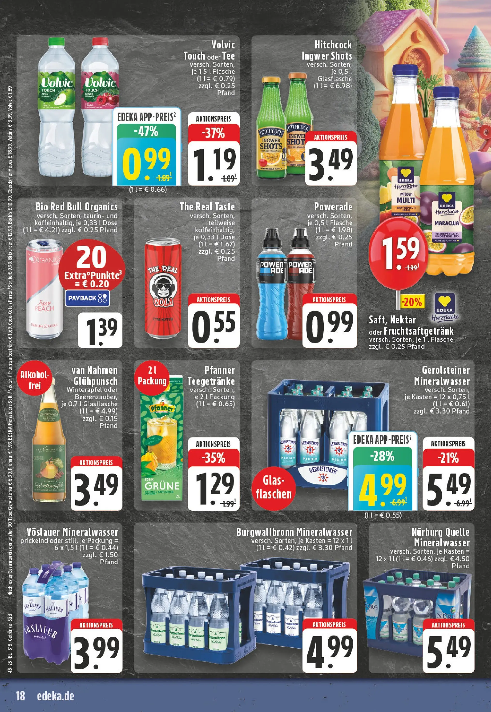 Edeka prospekt Köln-Sülz	 (ab 19.10.2025) » Angebote Online | Seite: 18 | Produkte: Fanta, Cola, Saft, Tee