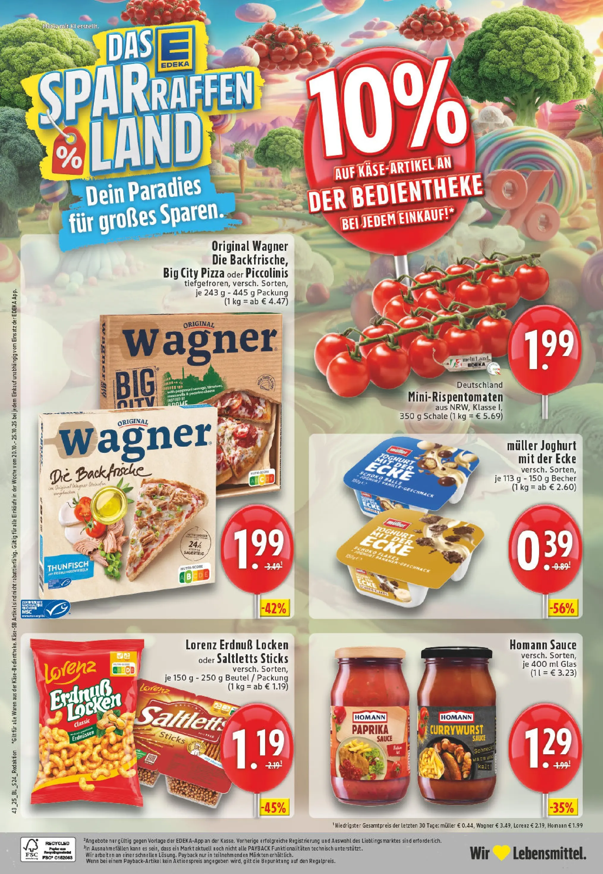 Edeka prospekt Leopoldshöhe-Asemissen	 (ab 19.10.2025) » Angebote Online | Seite: 24 | Produkte: Joghurt, Thunfisch, Paprika, Pizza