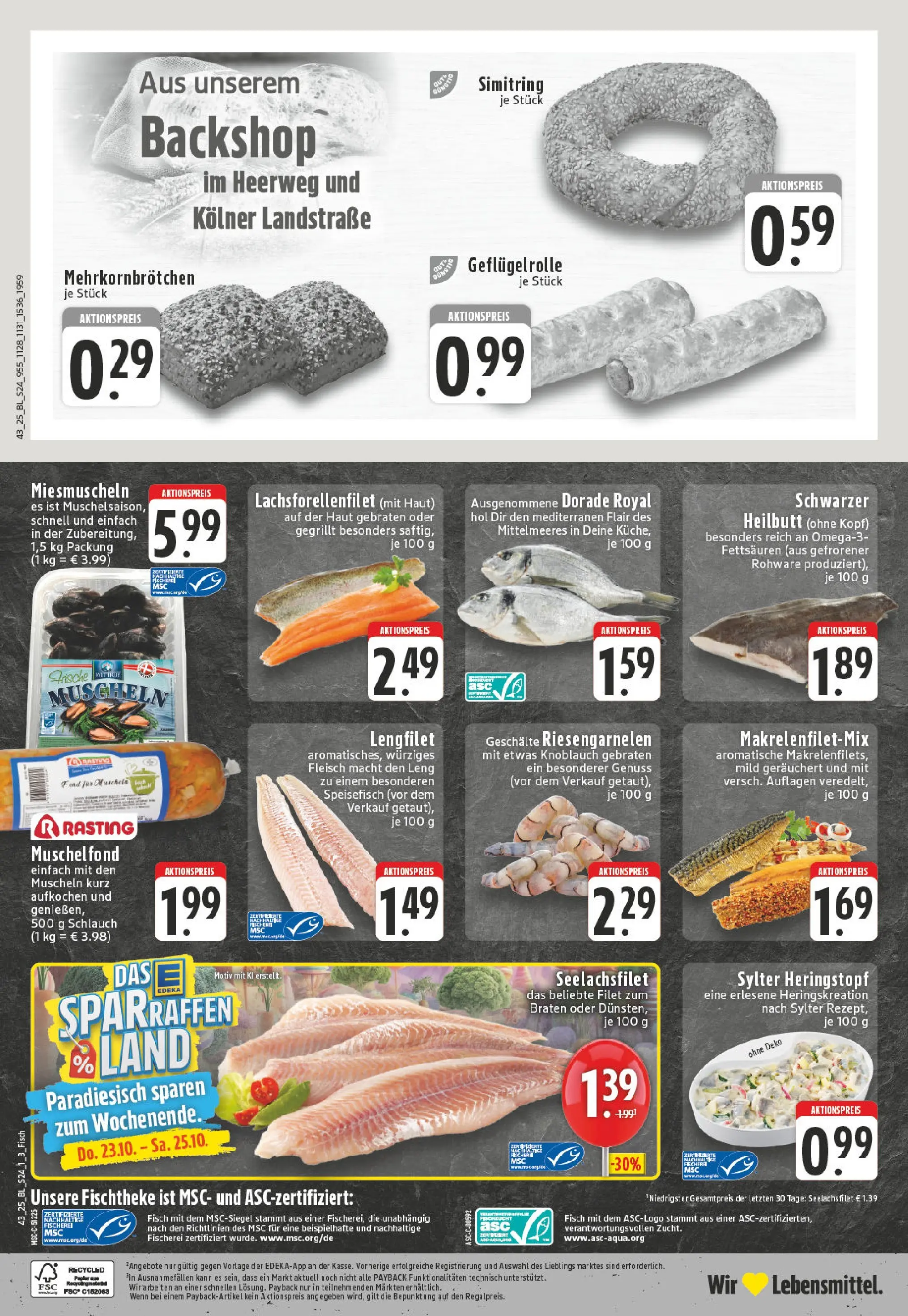 Edeka prospekt Zülpich	 (ab 19.10.2025) » Angebote Online | Seite: 24 | Produkte: Dorade, Fisch, Knoblauch, Fleisch