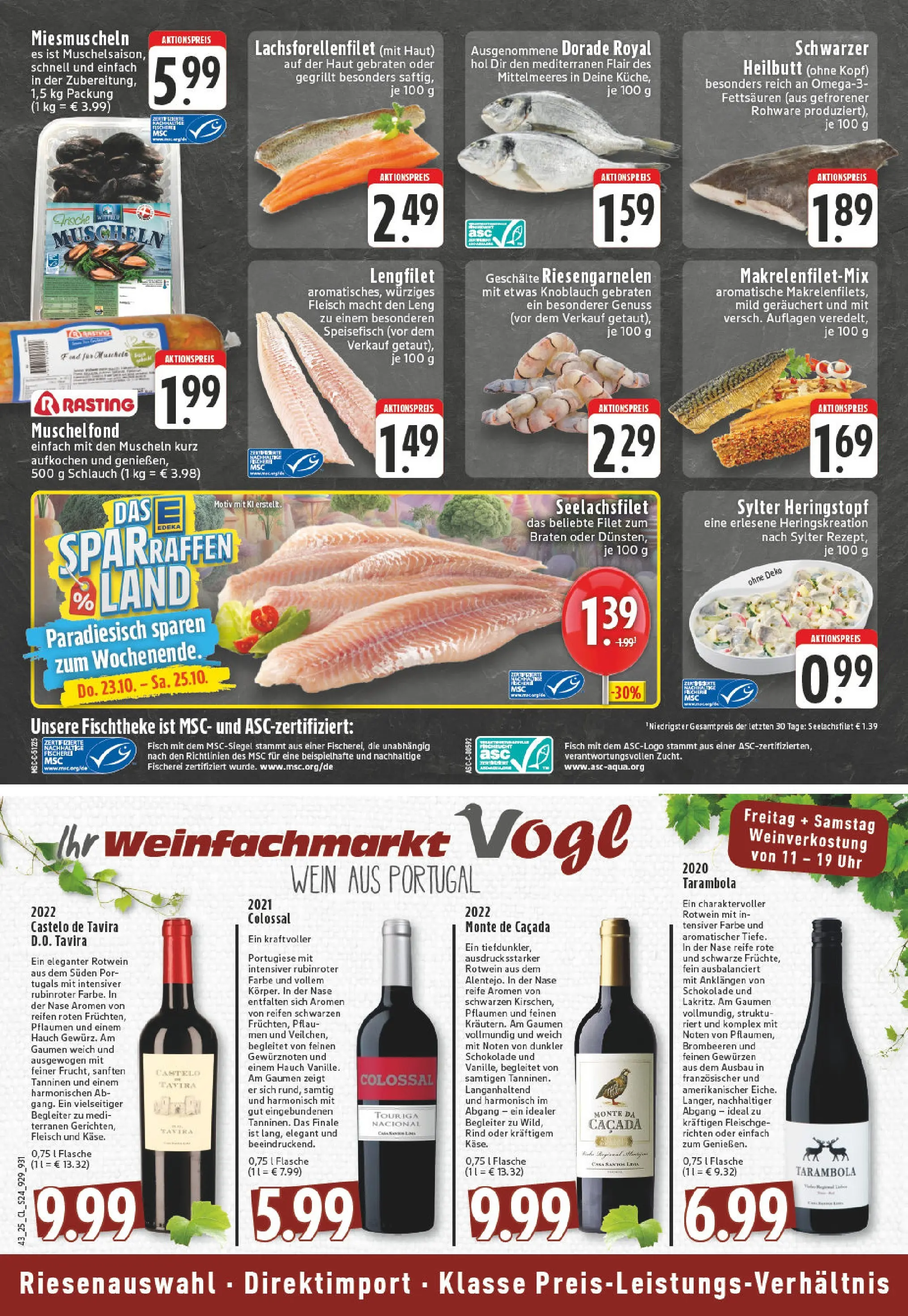 Edeka prospekt Bonn	 (ab 19.10.2025) » Angebote Online | Seite: 24 | Produkte: Dorade, Pflaumen, Schokolade, Rotwein