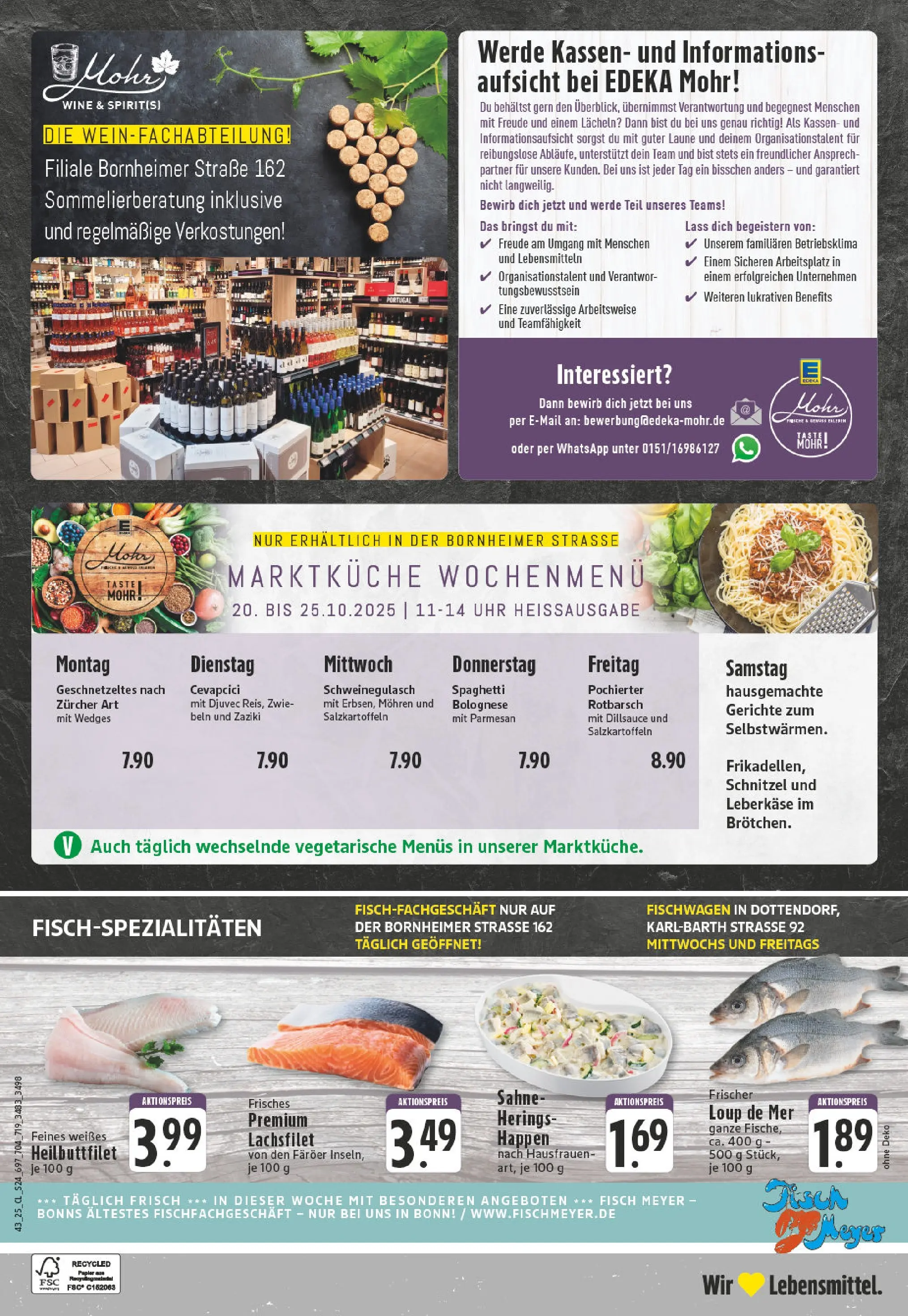 Edeka prospekt Bonn	 (ab 19.10.2025) » Angebote Online | Seite: 24 | Produkte: Tisch, Schnitzel, Sahne, Leberkase