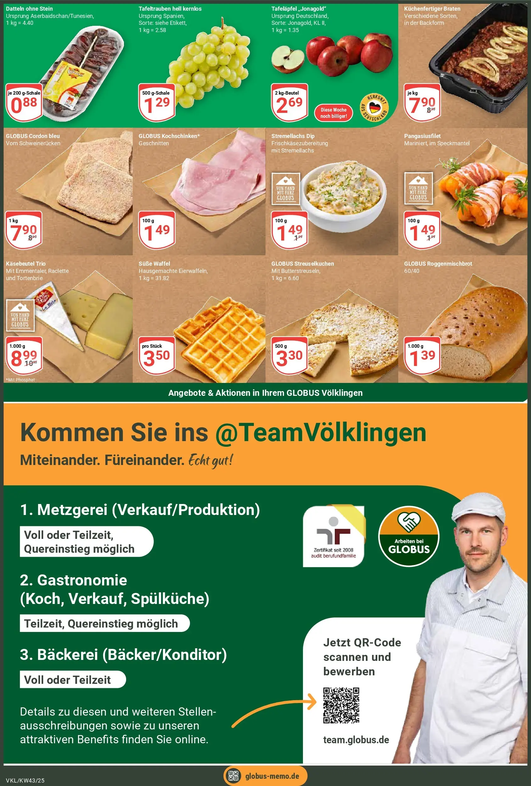 Globus prospekt Völklingen	 (ab 19.10.2025) » Angebote online | Seite: 4 | Produkte: Bäckerei, Schweinerucken, Raclette
