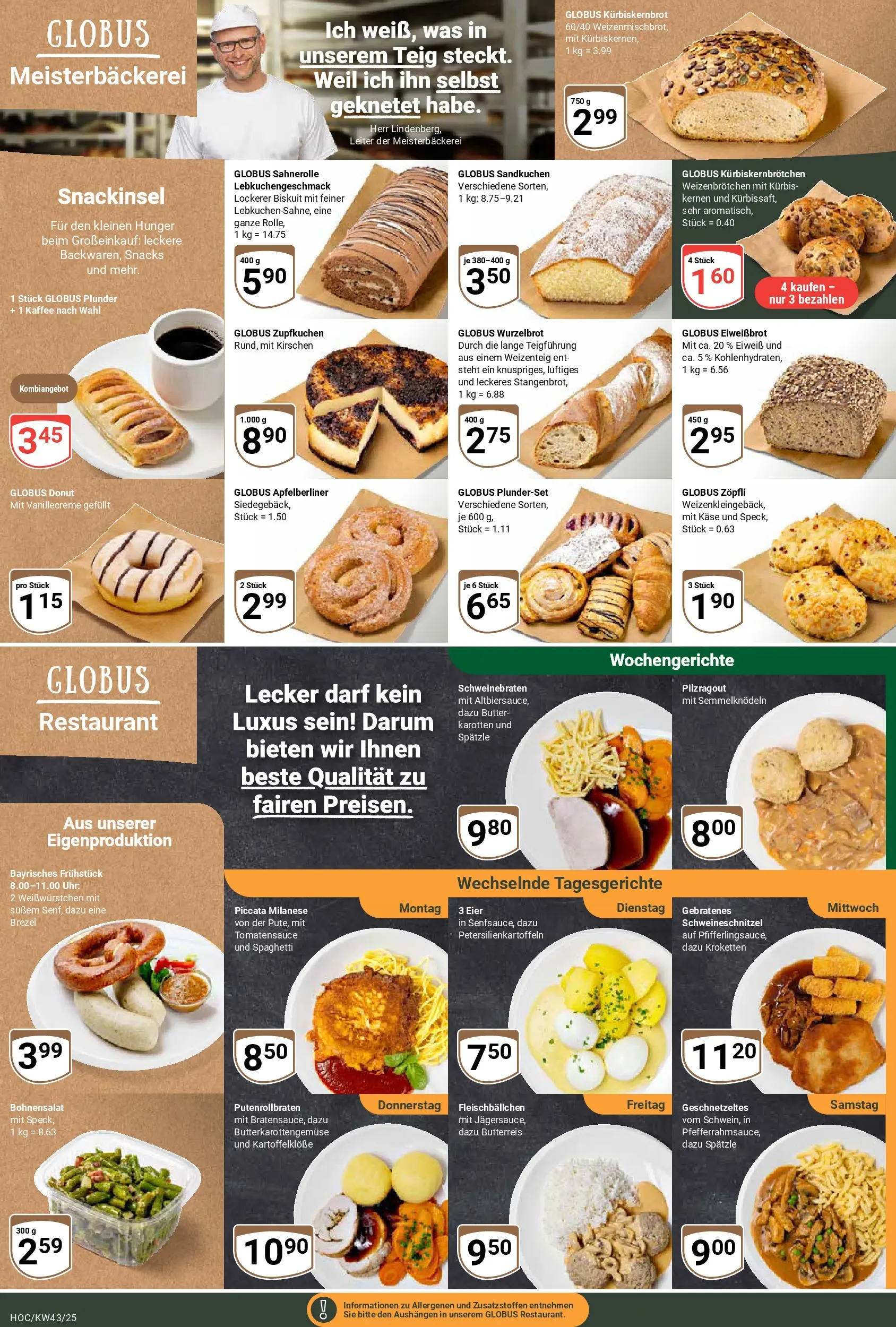 Globus prospekt Hockenheim	 (ab 19.10.2025) » Angebote online | Seite: 9 | Produkte: Butter, Käse, Kaffee, Kirschen