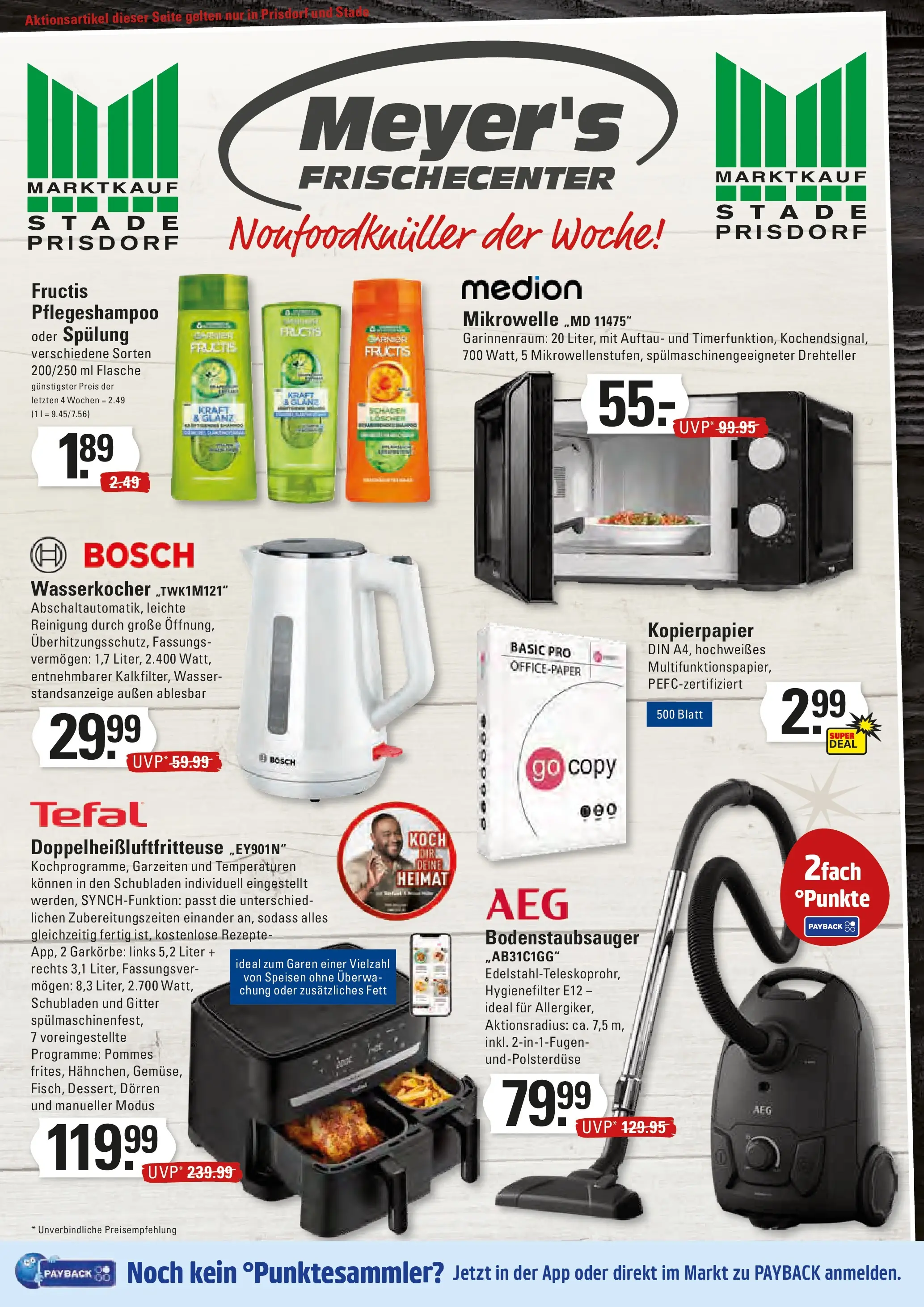 Marktkauf - Marktkauf: Wochenangebote (ab 19.10.2025) » Angebote online | Seite: 17 | Produkte: Bosch, Mikrowelle, Wasserkocher, Pommes