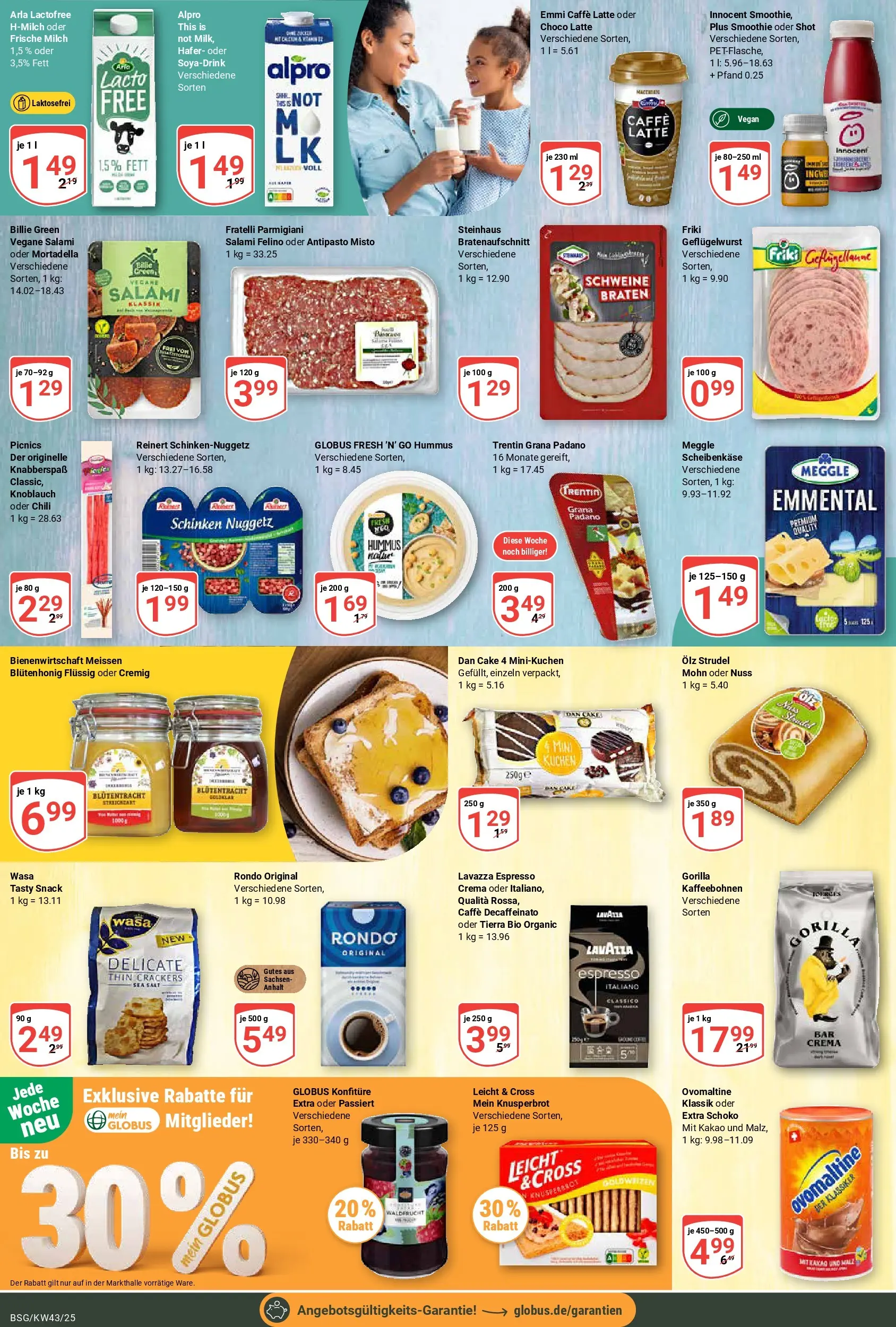 Globus prospekt Braunschweig	 (ab 19.10.2025) » Angebote online | Seite: 15 | Produkte: Ovomaltine, Milch, Alpro, Knoblauch