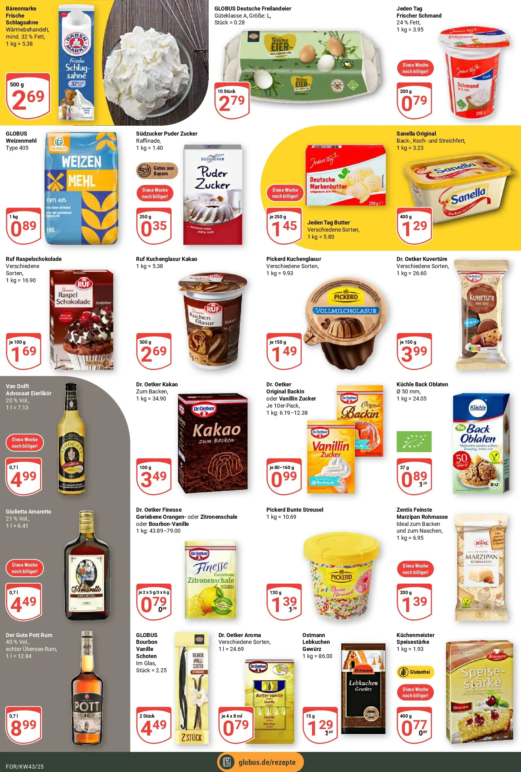 Globus prospekt Forchheim	 (ab 19.10.2025) » Angebote online | Seite: 6 | Produkte: Mehl, Butter, Weizenmehl, Bourbon