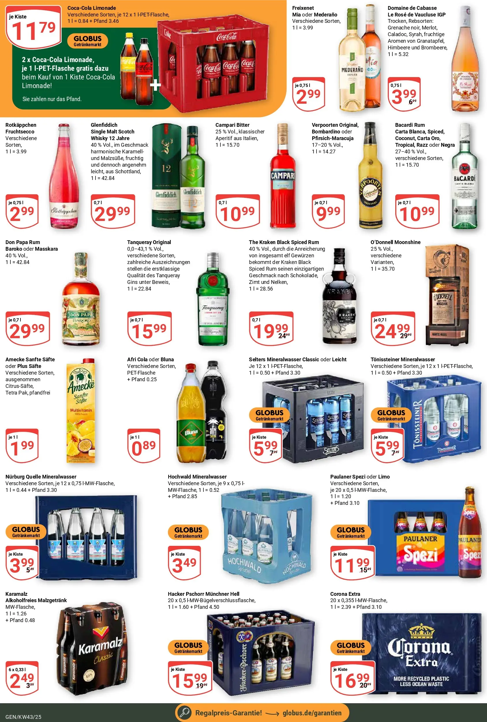 Globus prospekt Gensingen	 (ab 19.10.2025) » Angebote online | Seite: 3 | Produkte: Cola, Freixenet, Campari, Paulaner