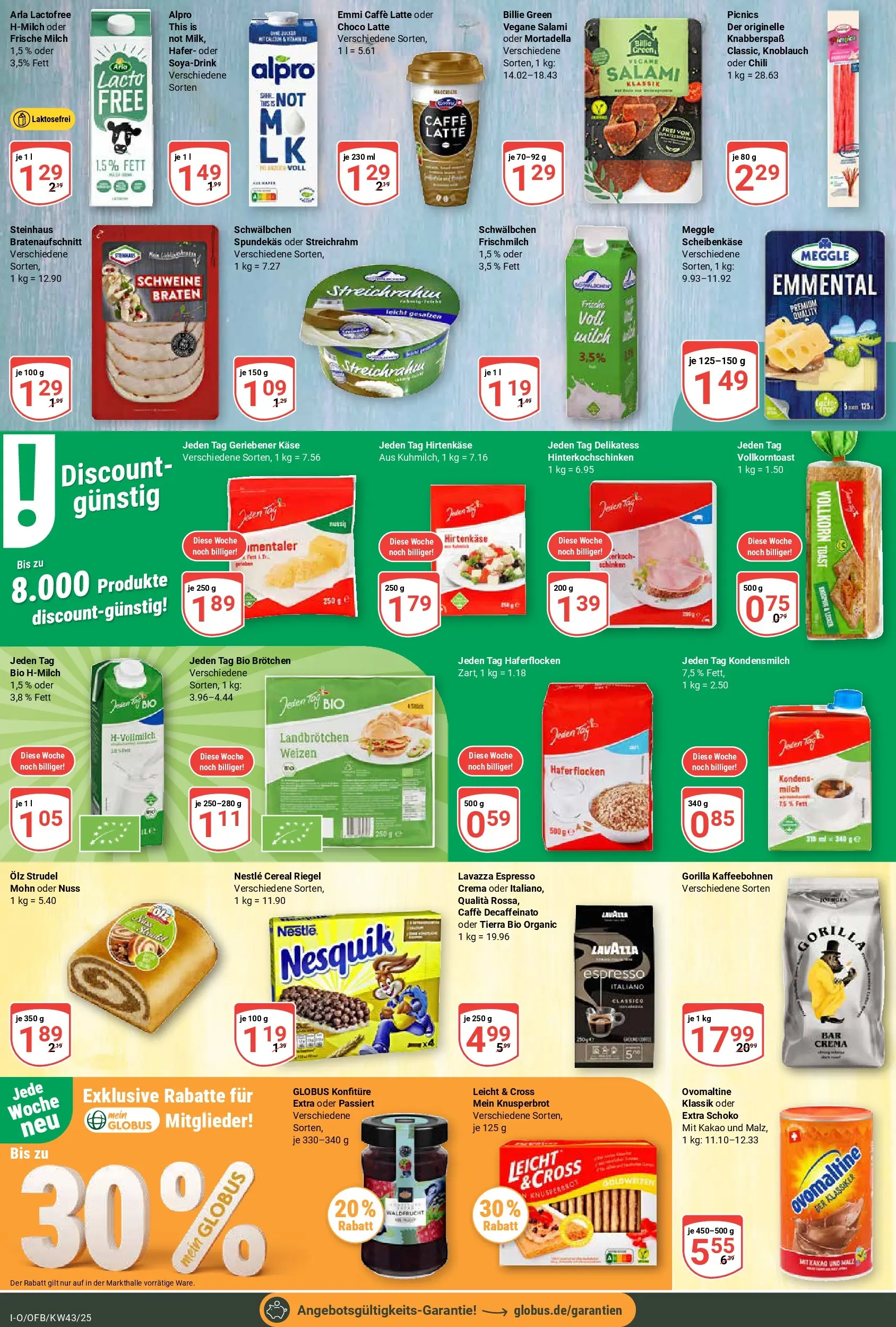 Globus prospekt Idar-Oberstein	 (ab 19.10.2025) » Angebote online | Seite: 13 | Produkte: Käse, Alpro, Knoblauch, Schinken