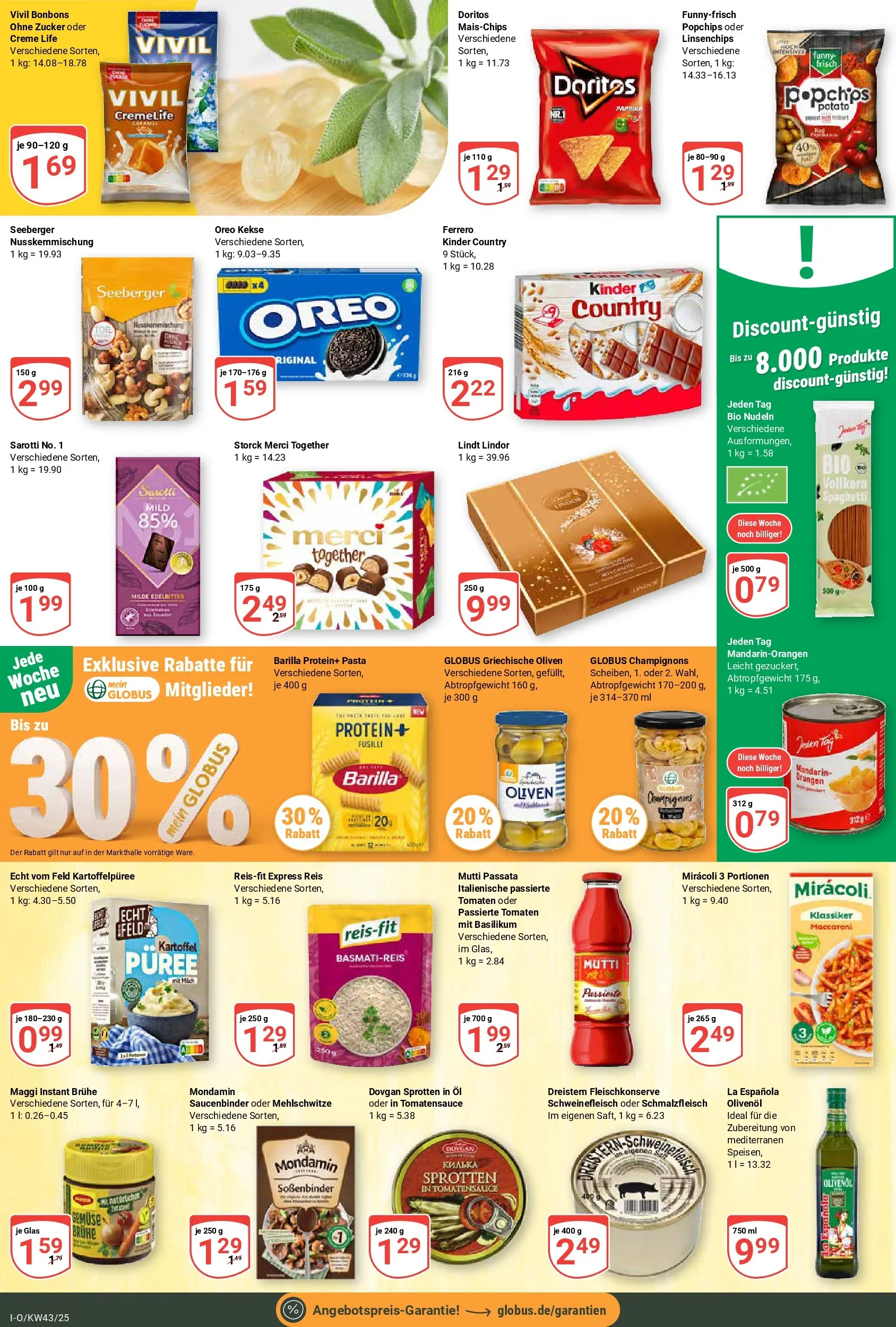 Globus prospekt Idar-Oberstein	 (ab 19.10.2025) » Angebote online | Seite: 16 | Produkte: Merci, Olivenol, Zucker, Pasta